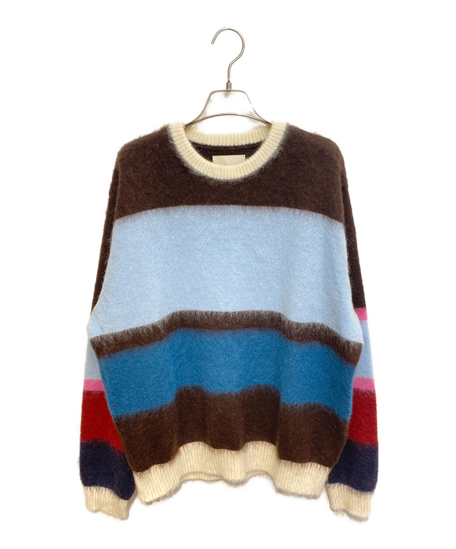 中古・古着通販】YOKE (ヨーク) MOHAIR BORDER SWEATER マルチカラー 