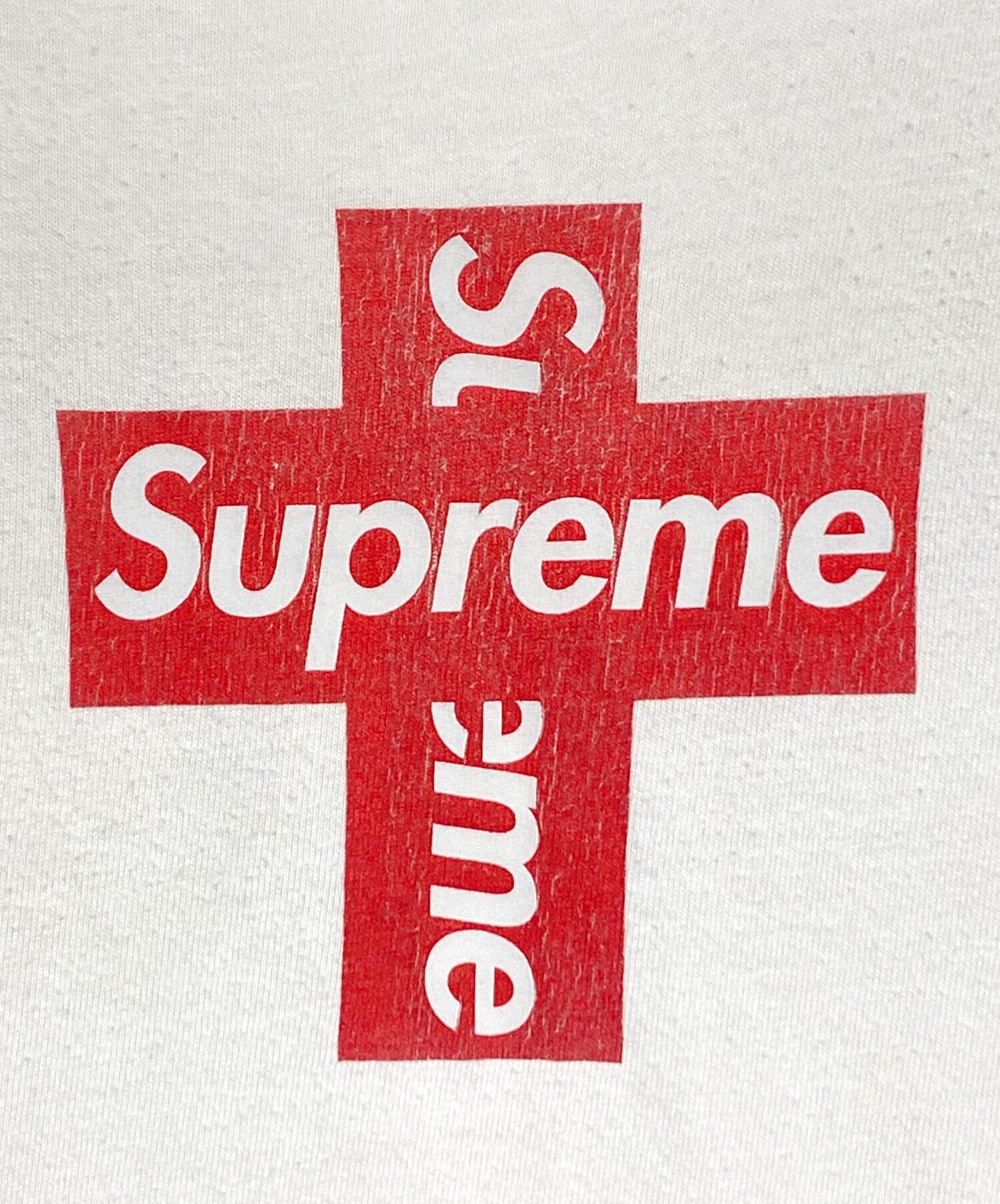 中古・古着通販】SUPREME (シュプリーム) Cross Box Logo Tee ホワイト