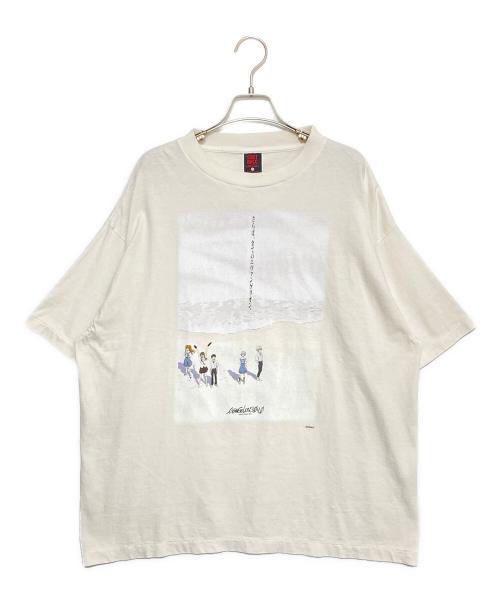 SAINT MICHAEL セントマイケル Tシャツ ホワイト 白 サイズ:XL | 25SS シン・エヴァンゲリオン劇場版:|| GEEKS RULE ヴィンテージ加工 Tシャツ (EV_SS TEE) | トップス カットソー 半袖 | コラボ【メンズ】【K4549】 セントマイケル25SS シン・エヴァンゲリオン劇場版Tシャツ SAINT