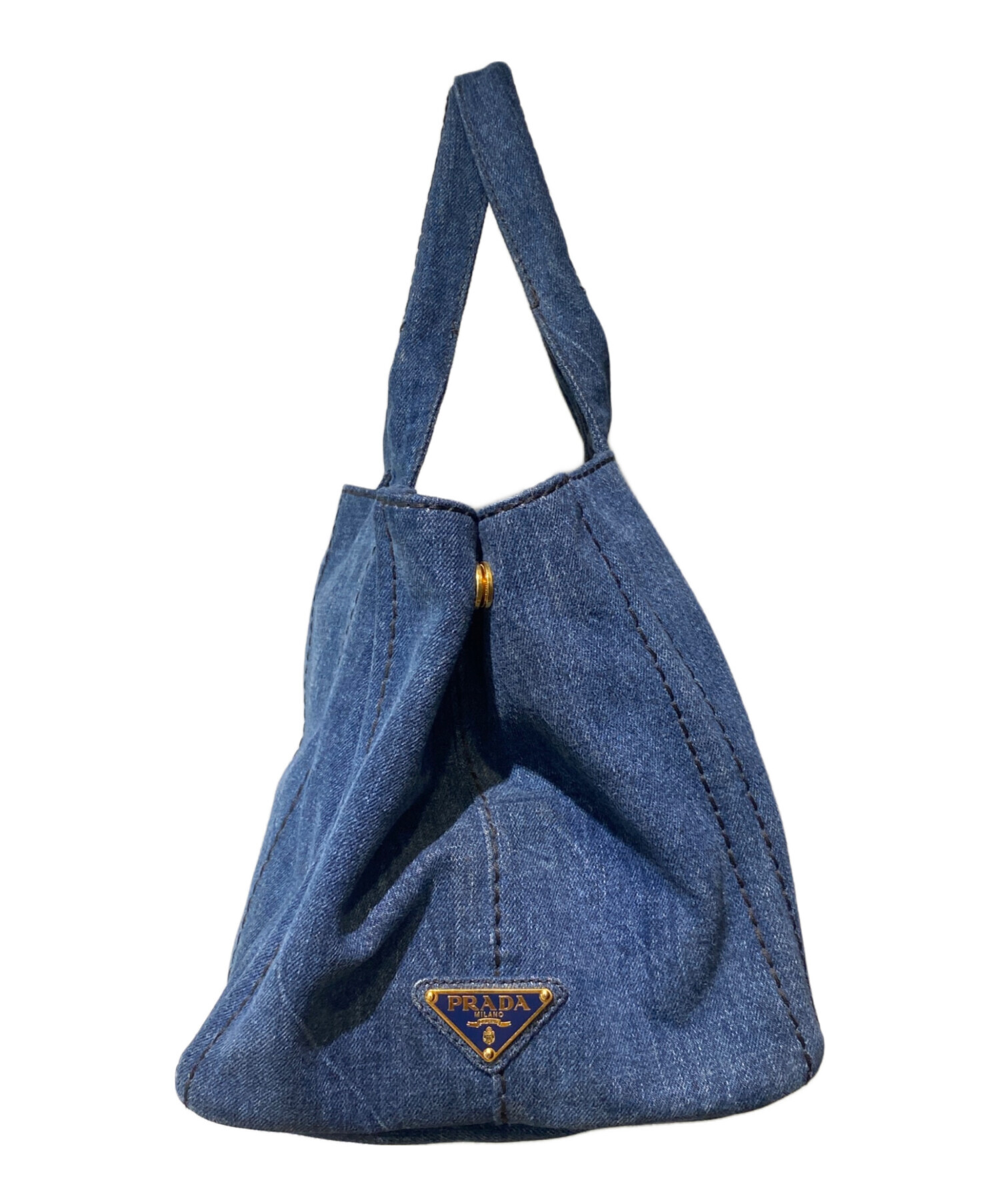 PRADA ミラノデニム カナパ ハンドバッグ 中古・古着通販】PRADA 