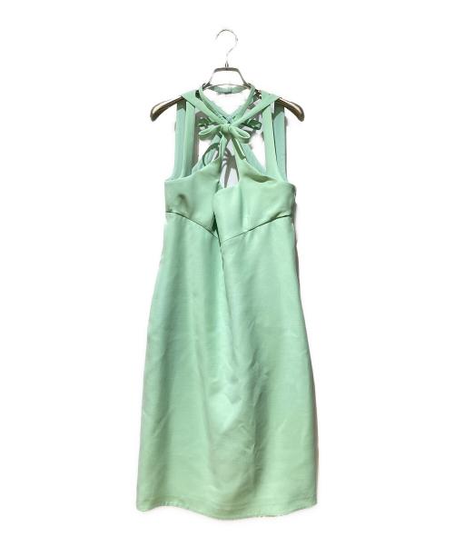 中古・古着通販】GUCCI (グッチ) リボンデザインワンピース 黄緑