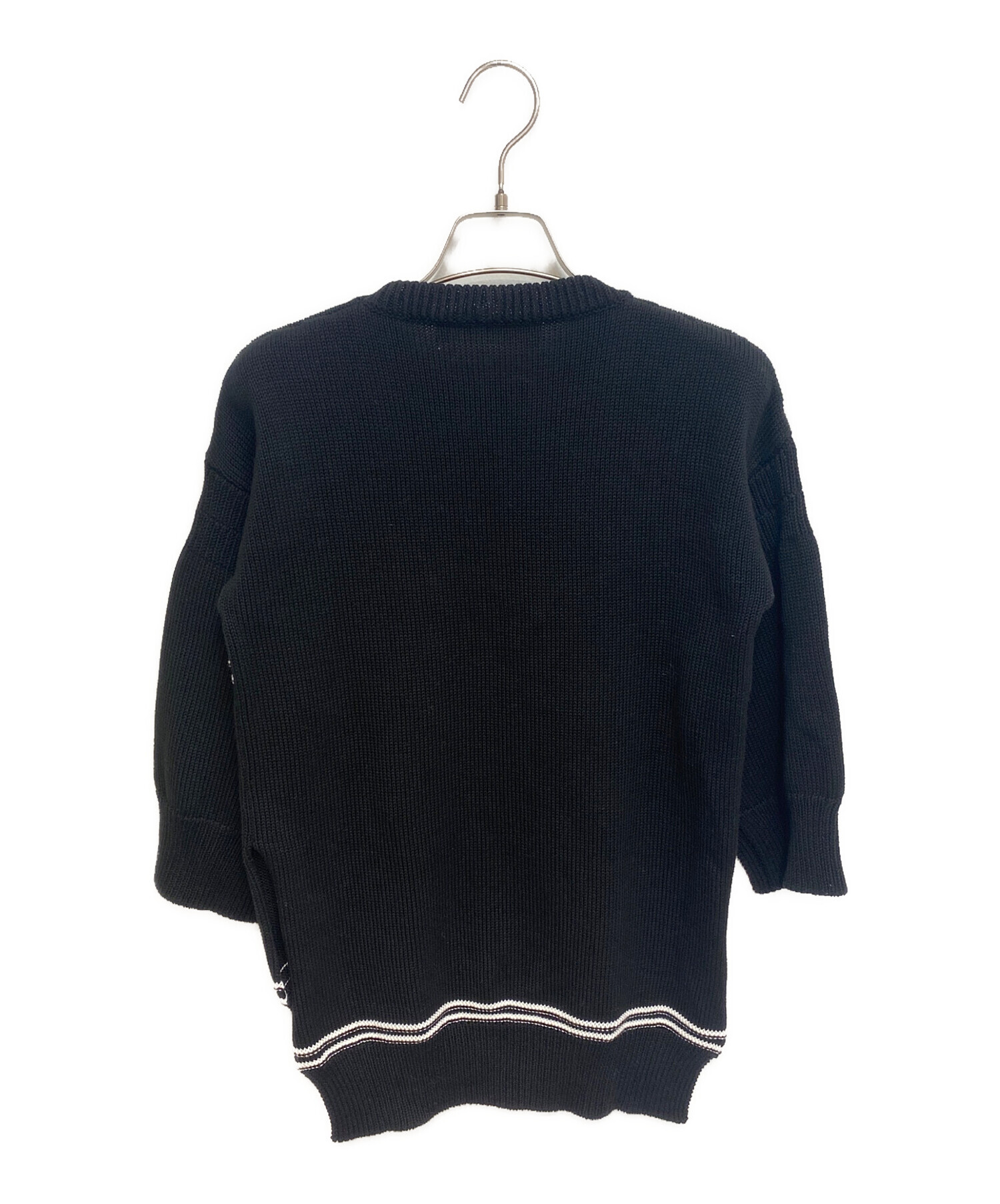 中古・古着通販】MARNI (マルニ) ロゴニットセーター ブラック サイズ 