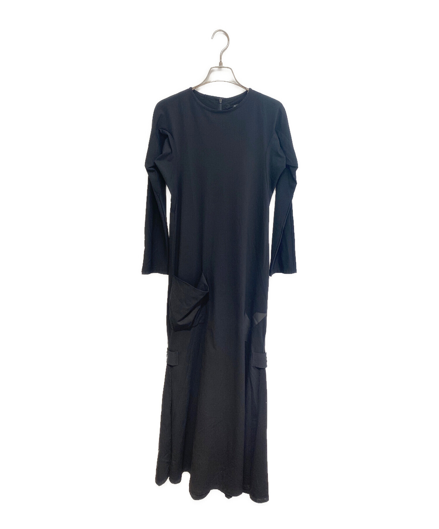 中古・古着通販】Y-3 (ワイスリー) ロゴワンピース ブラック サイズ:XS 