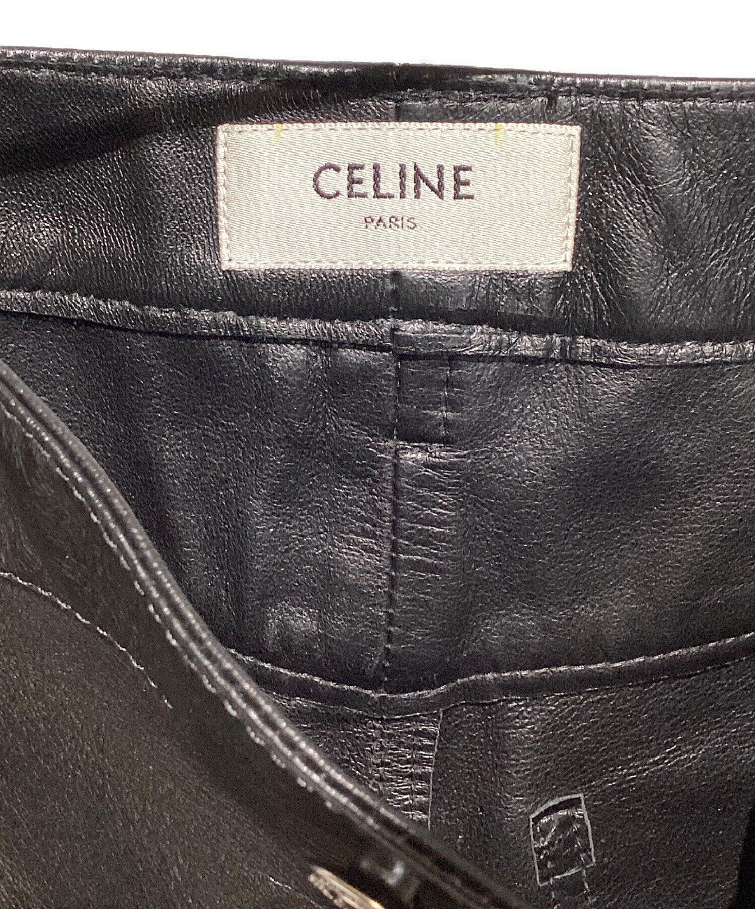 セリーヌ CELINE ルージーンズ レザー ラム パンツ Celine セリーヌ レザーパンツ ルージーンズ - メルカリ