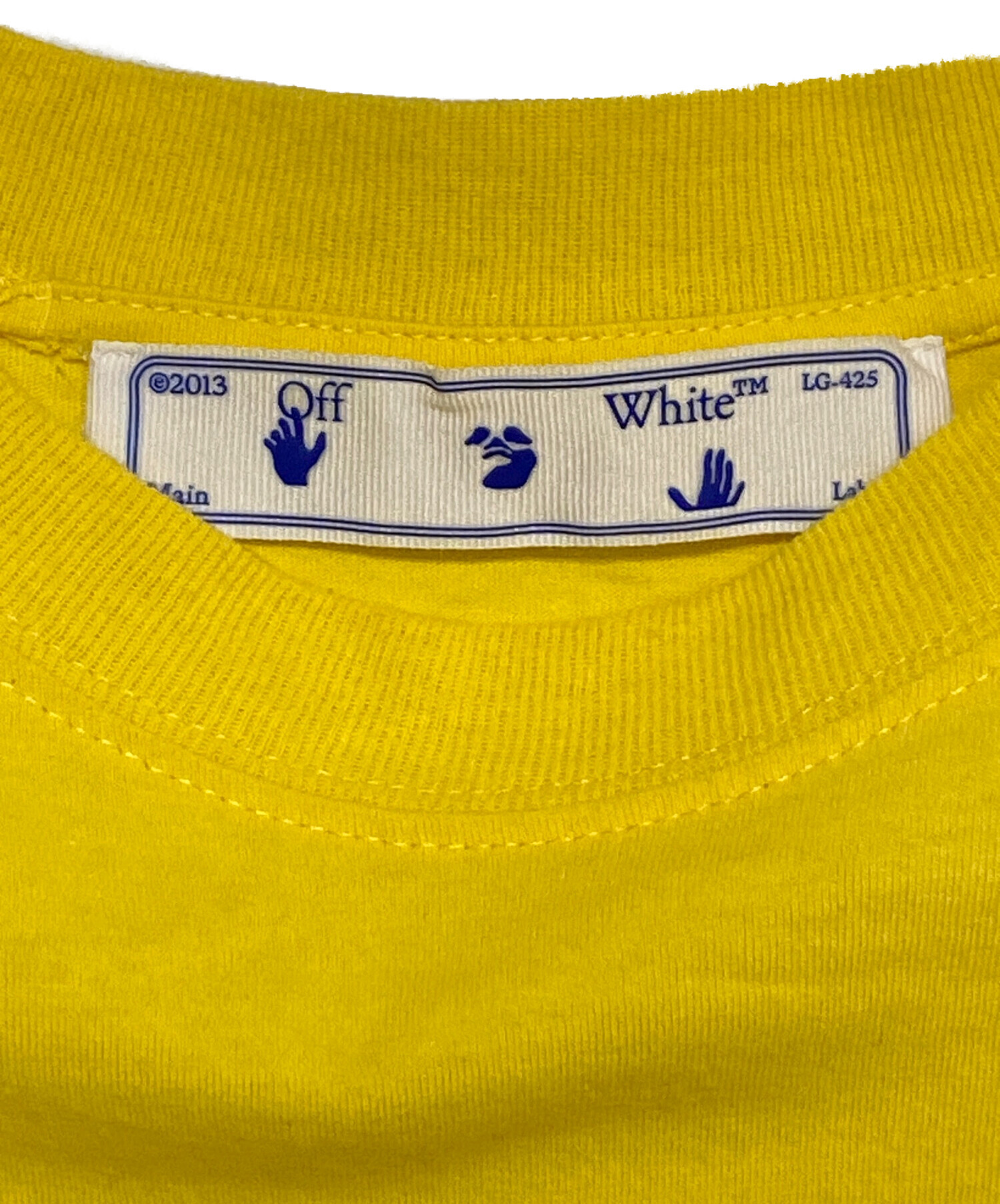 中古・古着通販】OFFWHITE (オフホワイト) Tシャツ イエロー サイズ:S
