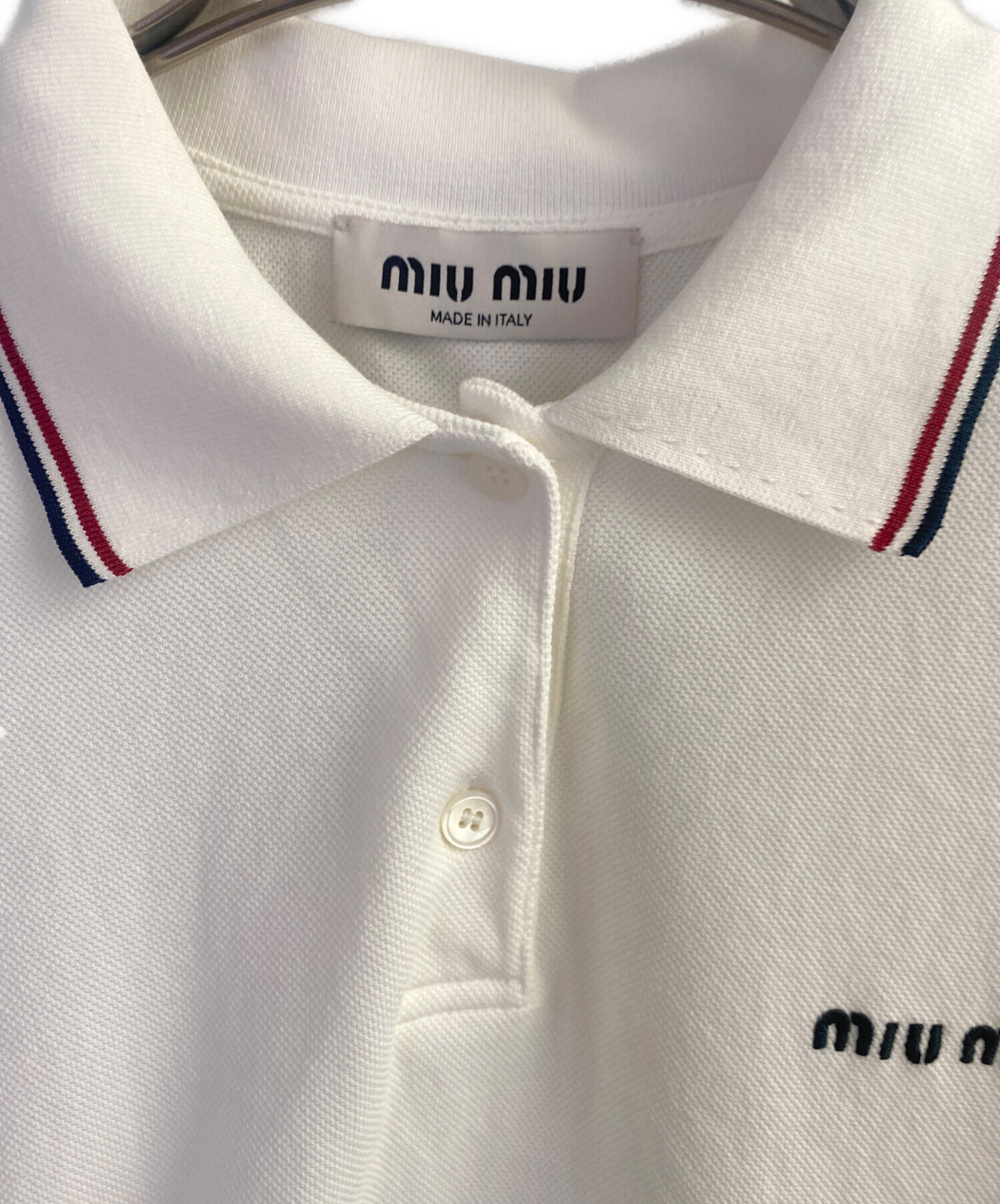 中古・古着通販】MIU MIU (ミュウミュウ) コットンピケ ポロシャツ