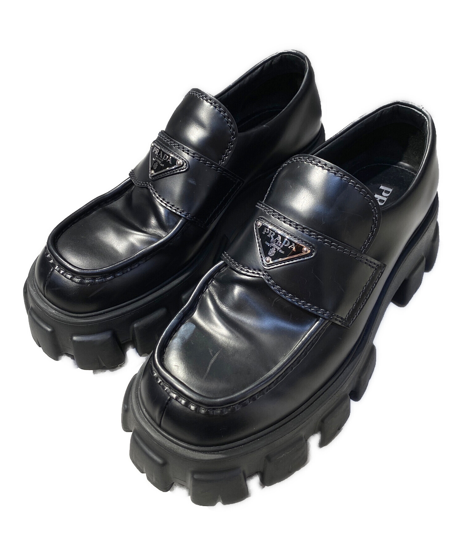 中古・古着通販】PRADA (プラダ) モノリス ブラッシュドレザー