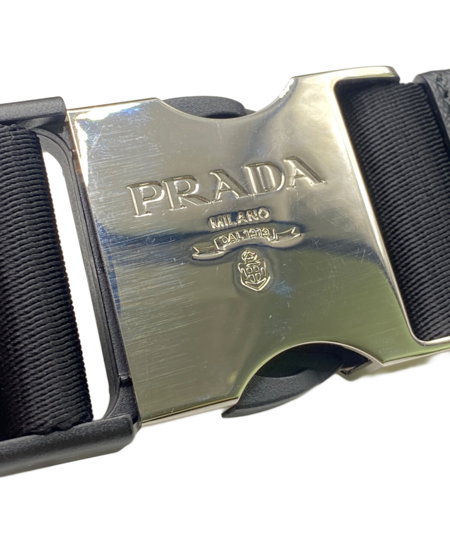 中古・古着通販】PRADA (プラダ) ナイロンウエストポーチ ブラック