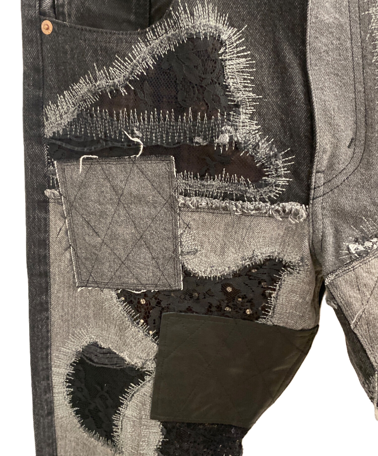 名作 2002aw　未使用　ジュンヤワタナベ　パッチワーク　つぎはぎ　スカート 名作 2002aw 未使用 ジュンヤワタナベ パッチワーク つぎはぎ スカート