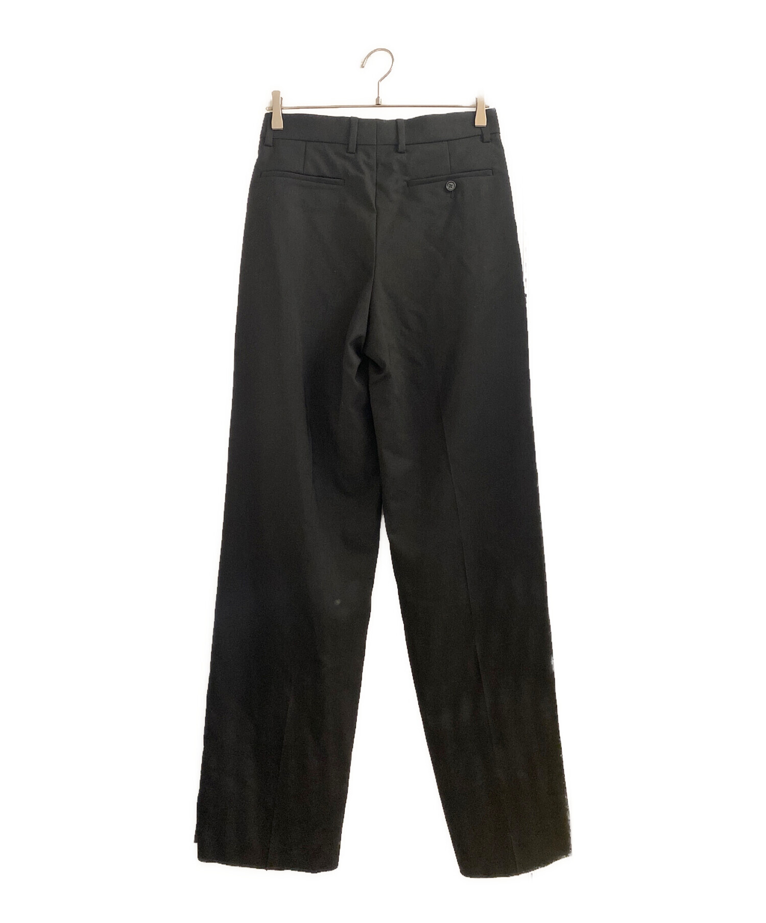 中古・古着通販】LOEWE (ロエベ) 2タックワイドスラックス ブラック