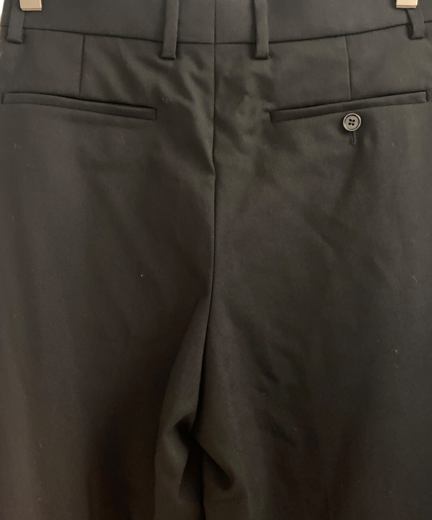 中古・古着通販】LOEWE (ロエベ) 2タックワイドスラックス ブラック