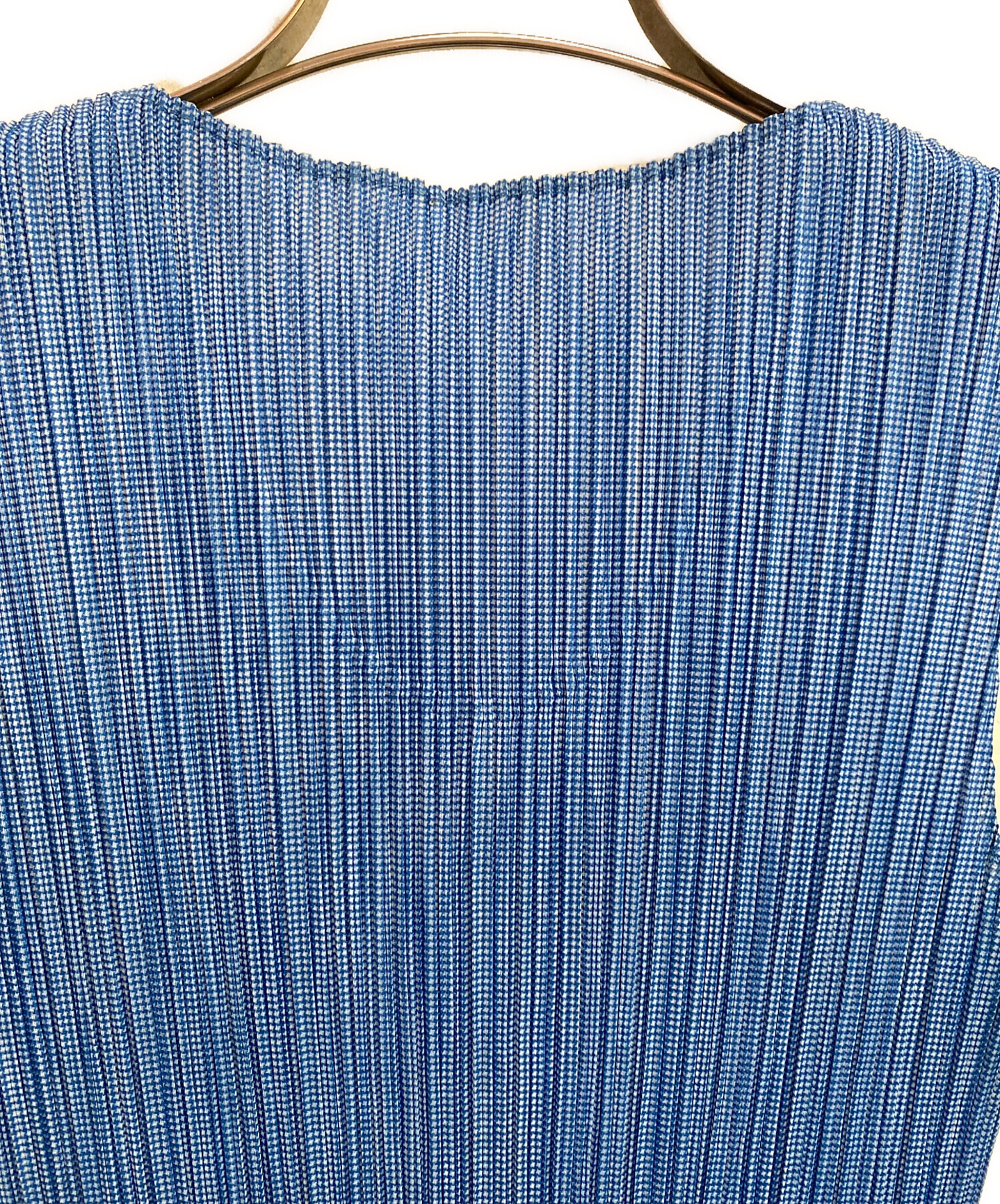 プリーツプリーズ ボーダー ノースリーブ カットソー ホワイト系 F【中古】 中古・古着通販】PLEATS PLEASE (プリーツプリーズ) ノースリーブ