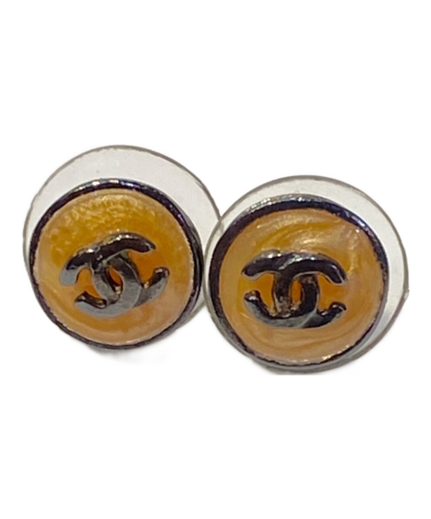 中古・古着通販】CHANEL (シャネル) ココマークピアス オレンジ