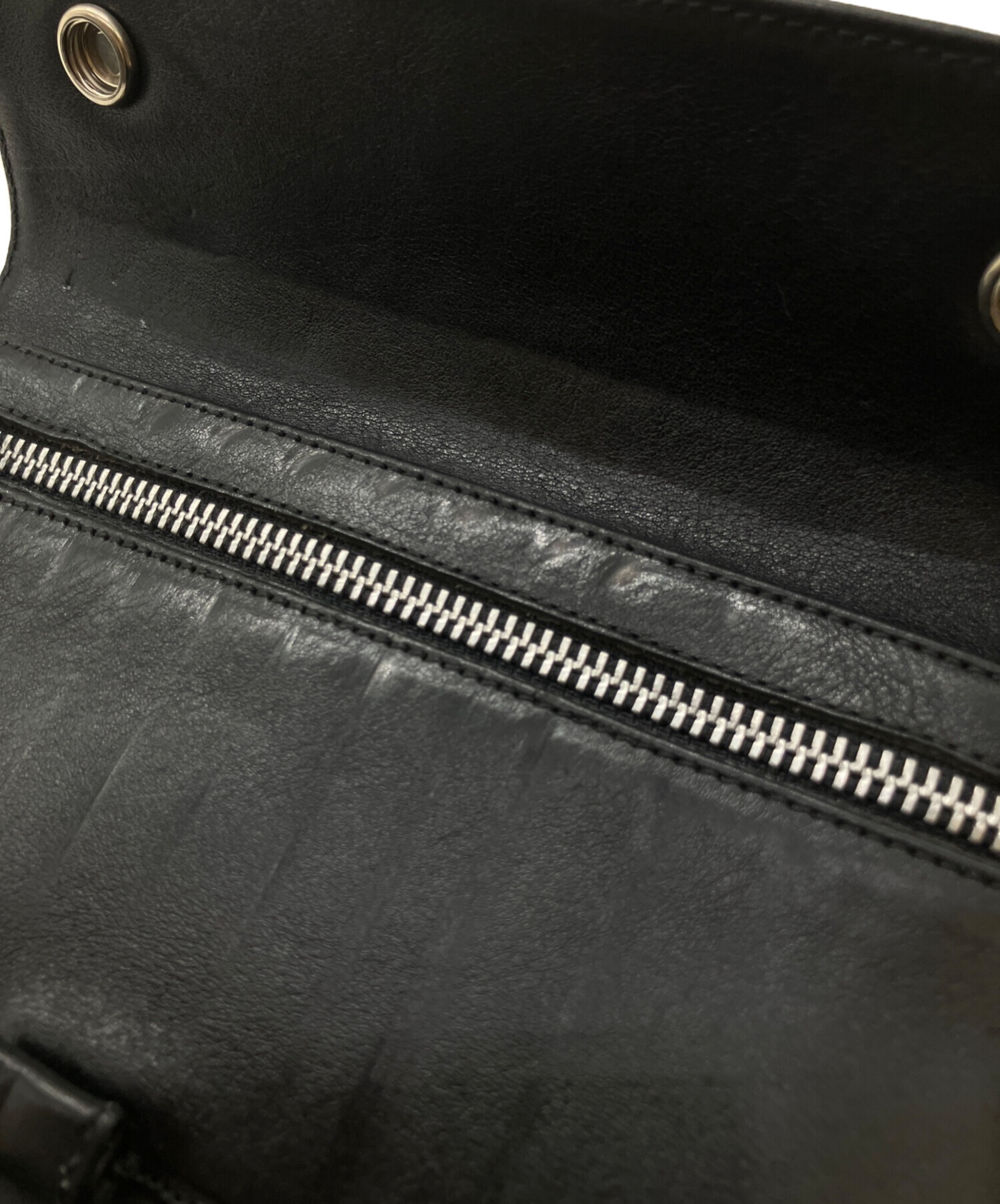 中古・古着通販】CHROME HEARTS (クロムハーツ) WAVE WALLET ブラック
