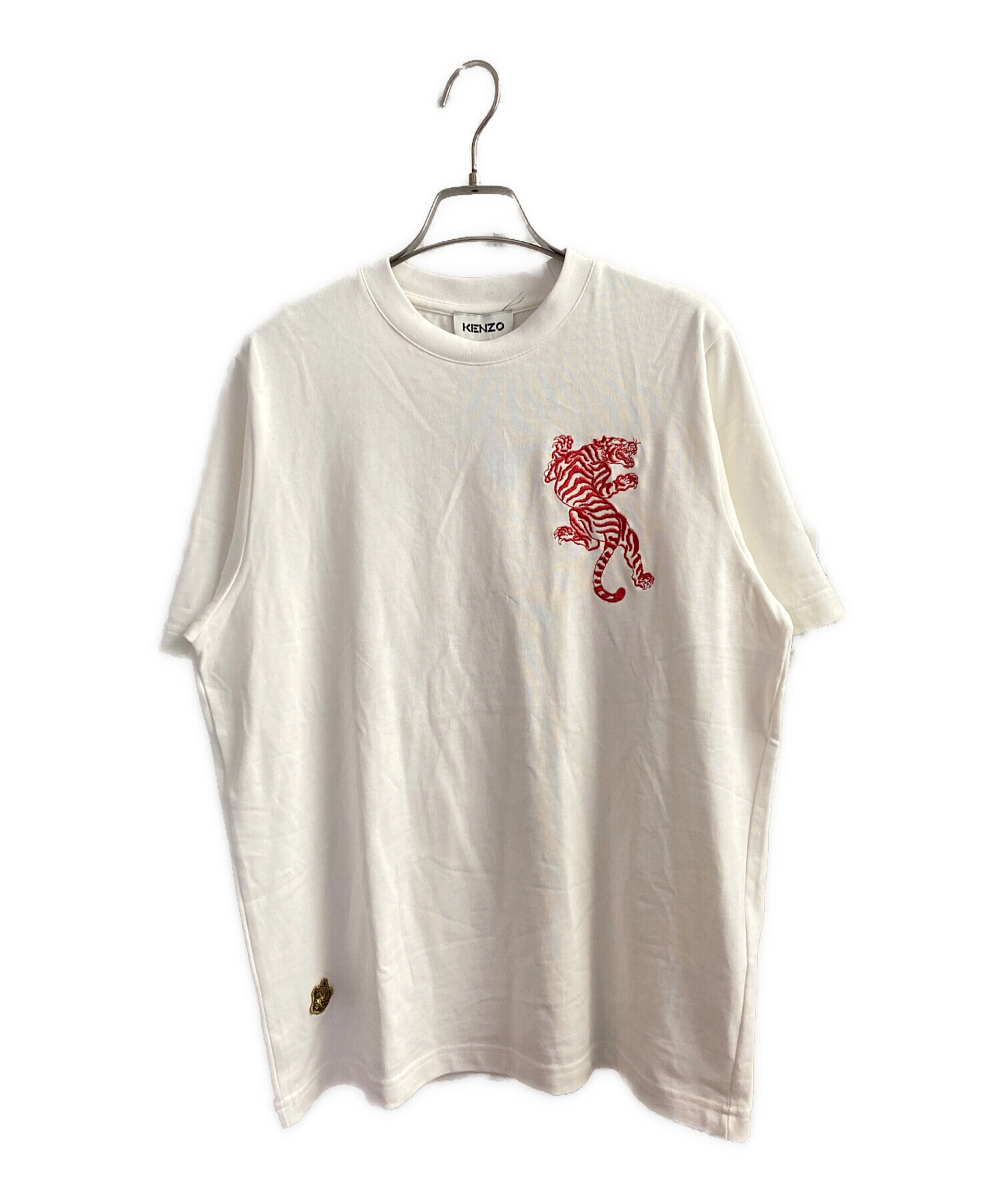 レアサイズKENZO トラ刺繍 Tシャツ XS ホワイト正規品 中古・古着通販】KENZO (ケンゾー) タイガー刺繍Tシャツ ホワイト