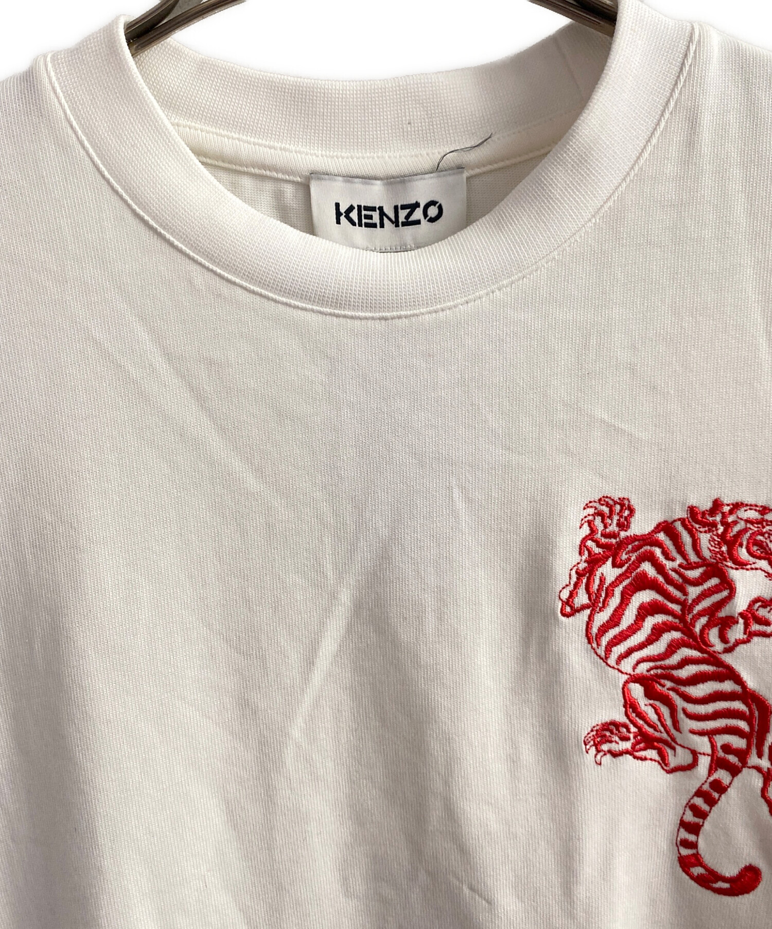 中古・古着通販】KENZO (ケンゾー) タイガー刺繍Tシャツ ホワイト