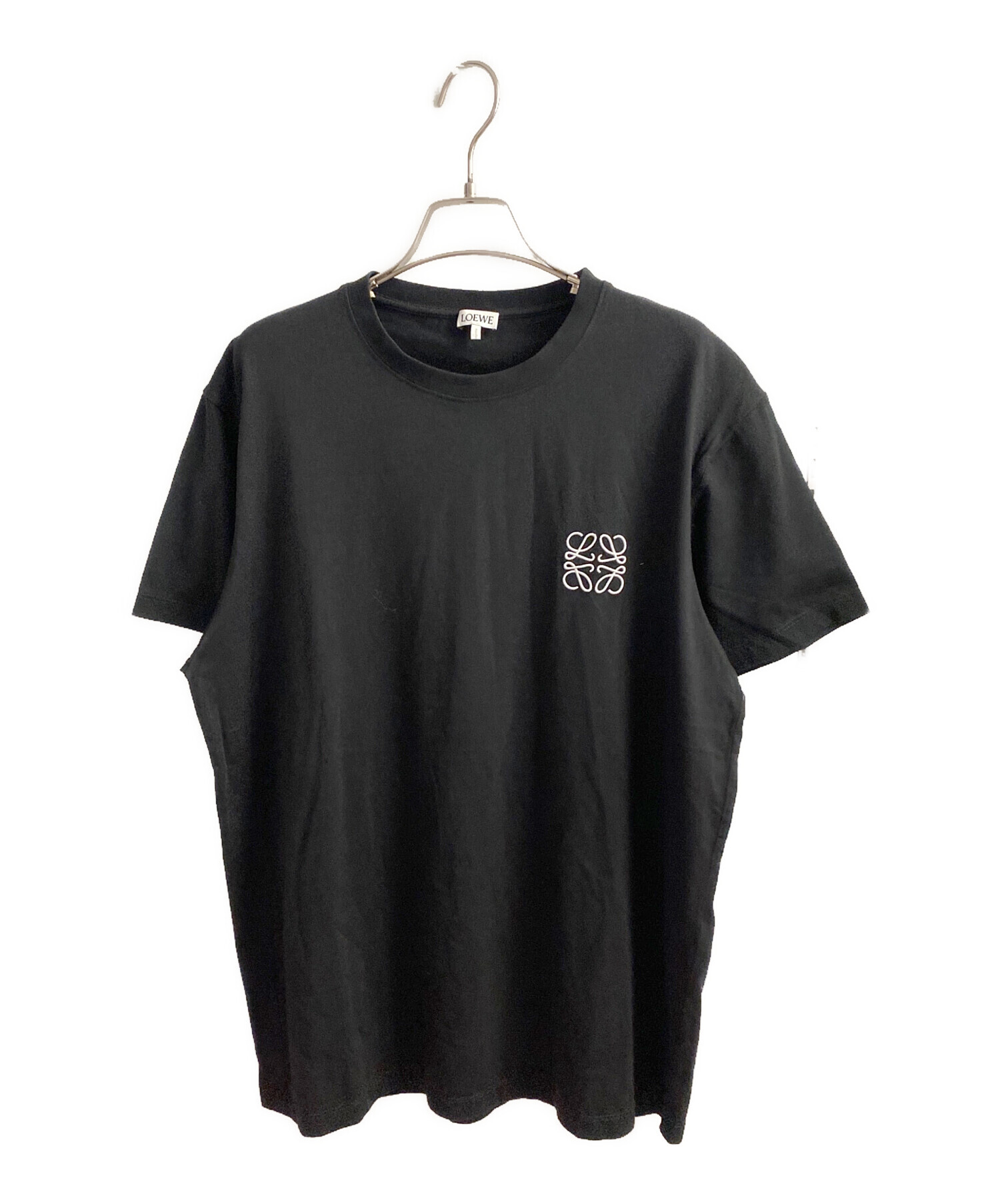 【美品】LOEWE ロエベLサイズ前面プリント　背面アナグラム刺繍入りTシャツ 中古・古着通販】LOEWE (ロエベ) アナグラムTシャツ ブラック サイズ