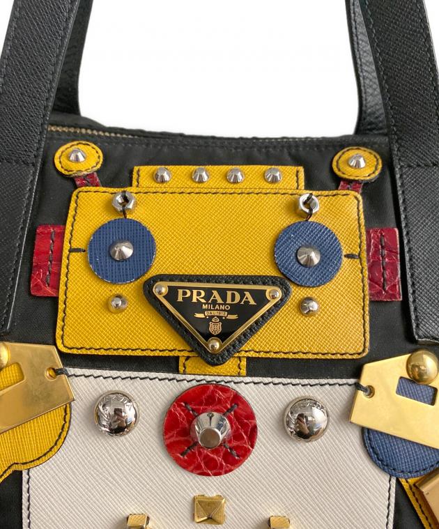中古・古着通販】PRADA (プラダ) ロボットナイロンバッグ ブラック
