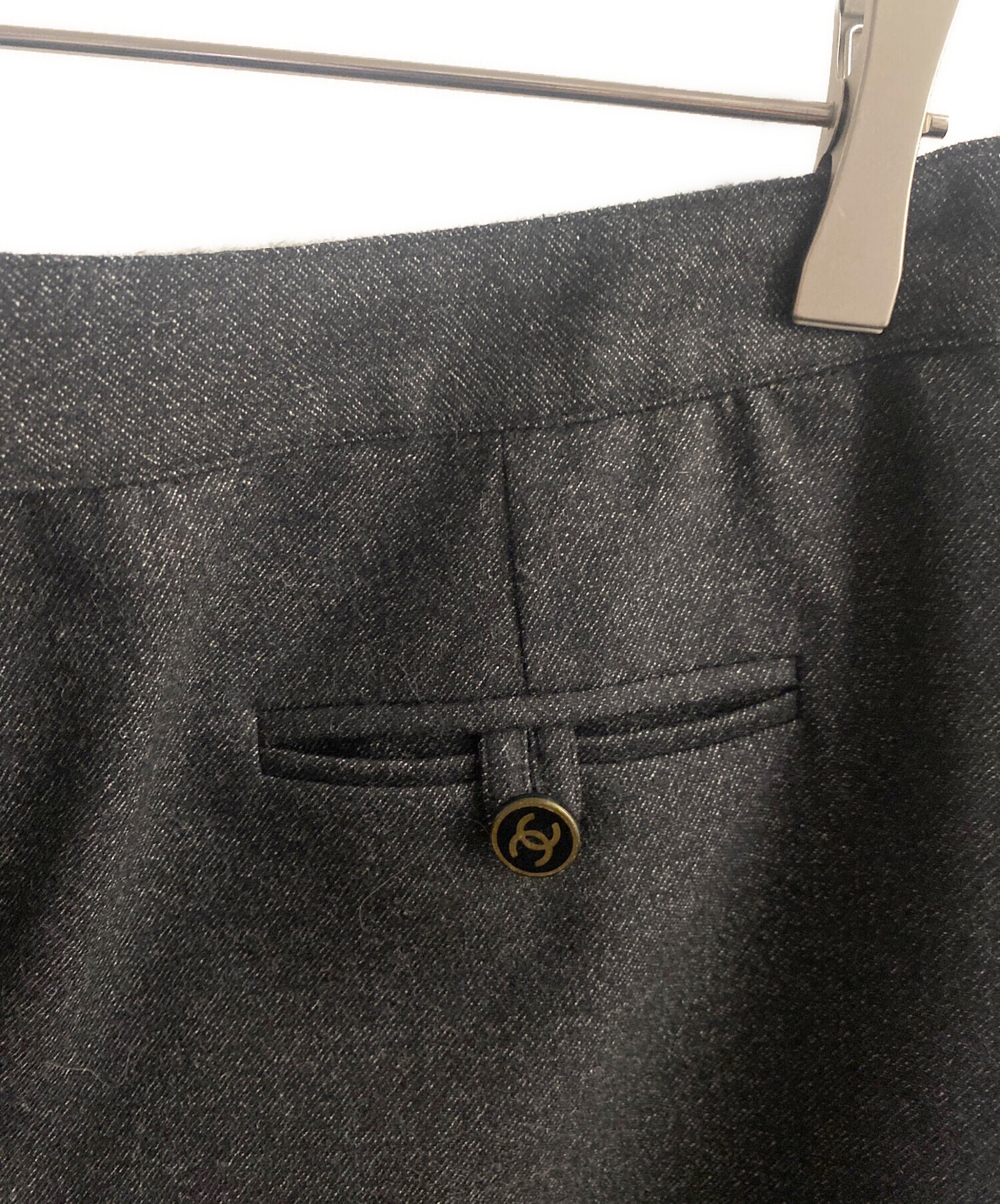 中古・古着通販】CHANEL (シャネル) ウールパンツ グレー サイズ:42