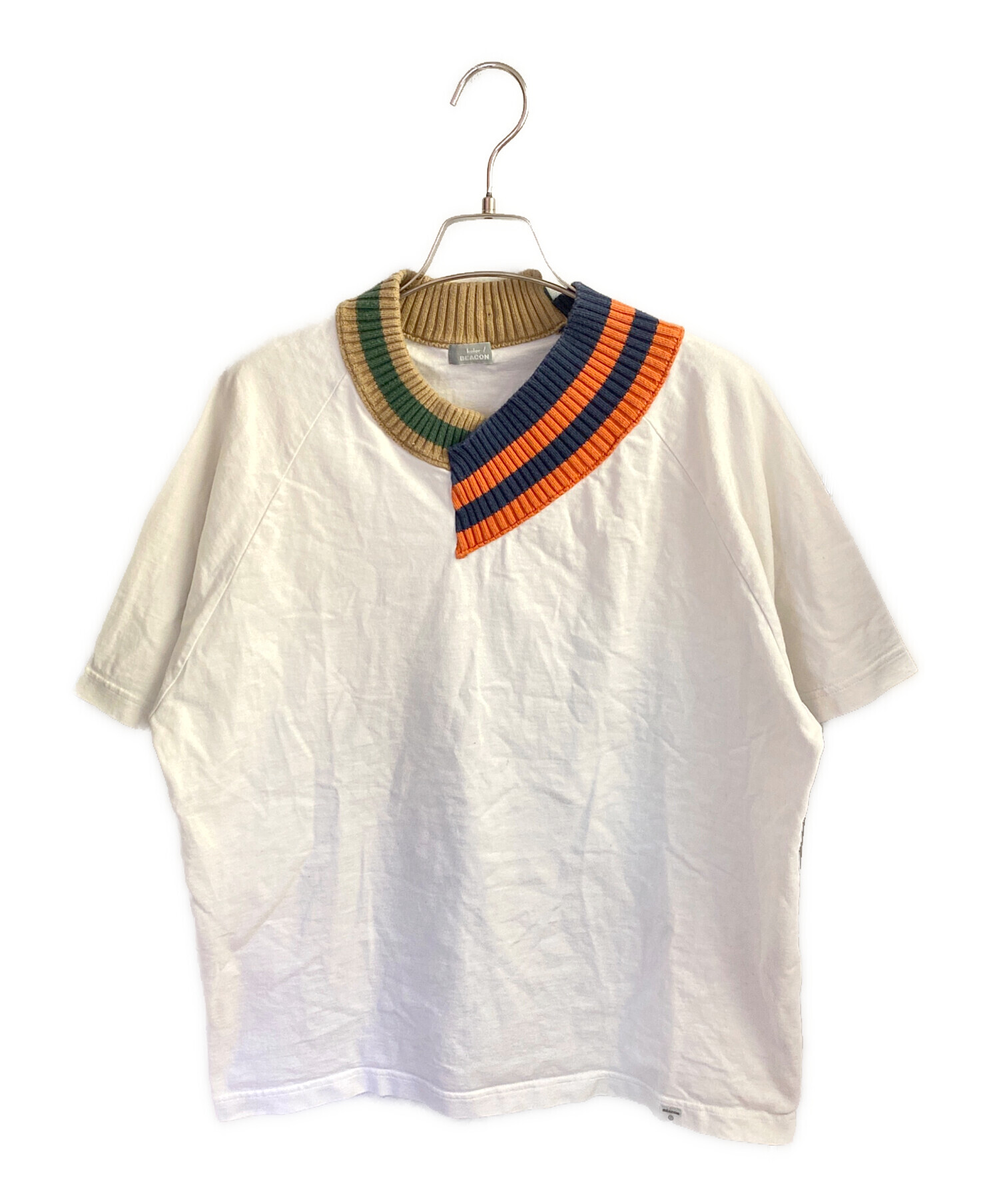 中古・古着通販】kolor/BEACON (カラービーコン) ドッキングニットT