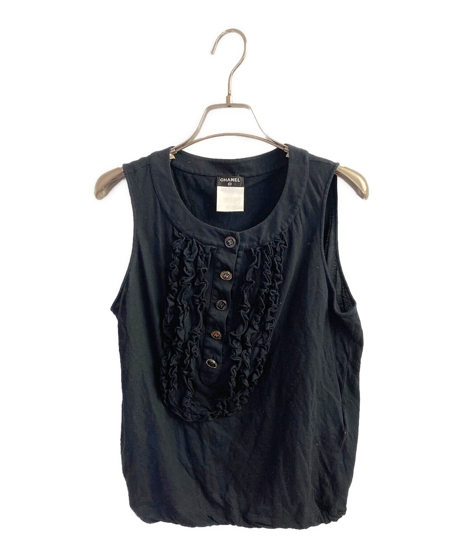 CHANEL 2001 スポーツ コットンタンクトップ ノースリーブ ココマーク Authentic 2001 Chanel CC Logo Sport Tank Top Woman Size 36 - Etsy