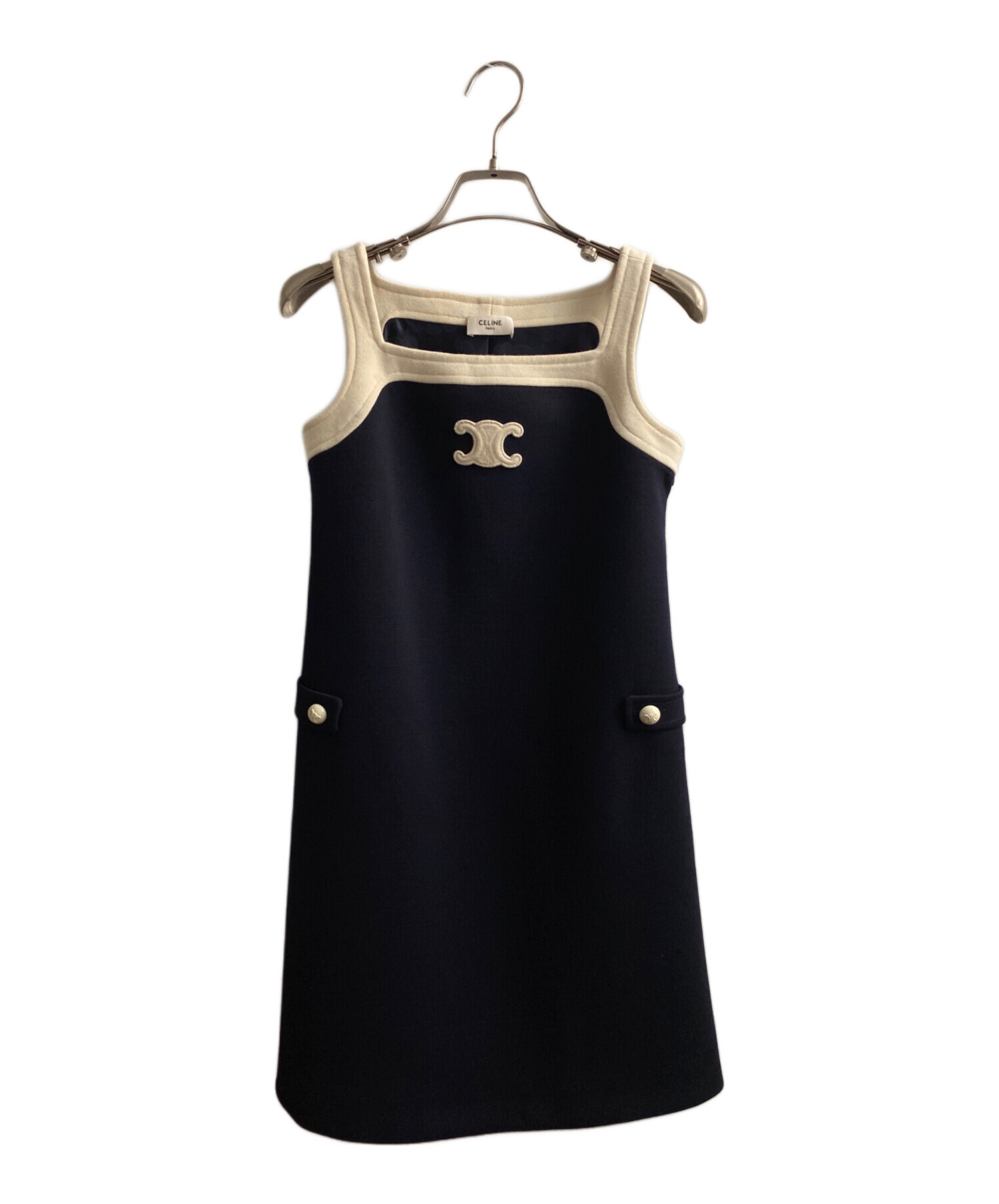 中古・古着通販】CELINE (セリーヌ) トリオンフロゴミニワンピース