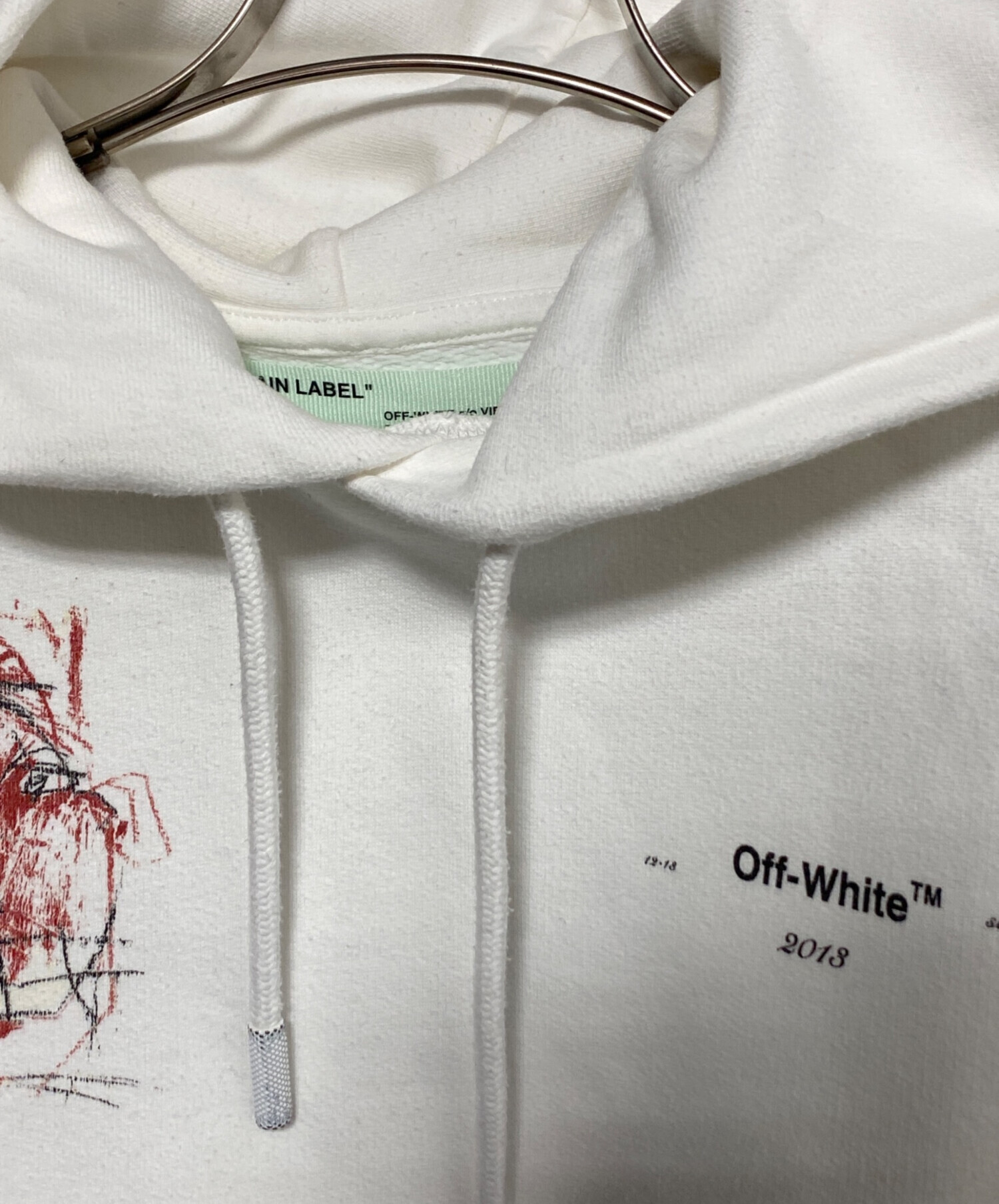中古・古着通販】OFFWHITE (オフホワイト) バスキアパーカー ホワイト 