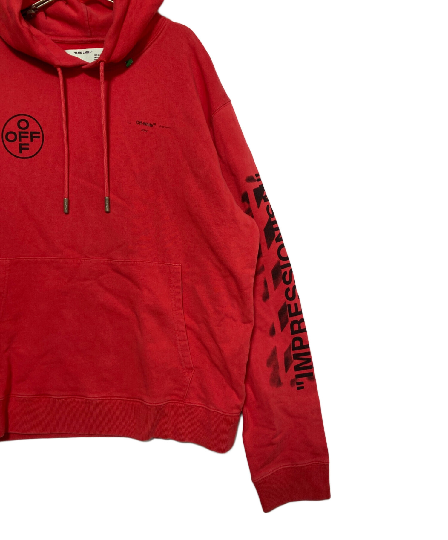 中古・古着通販】OFFWHITE (オフホワイト) スプレーアローロゴパーカー 
