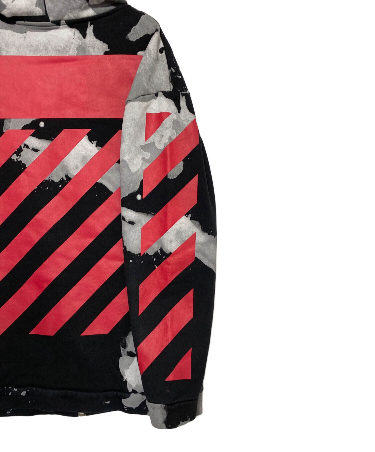 off-whiteレイヤードパーカー 中古・古着通販】OFFWHITE (オフホワイト) リキットペイントロゴ