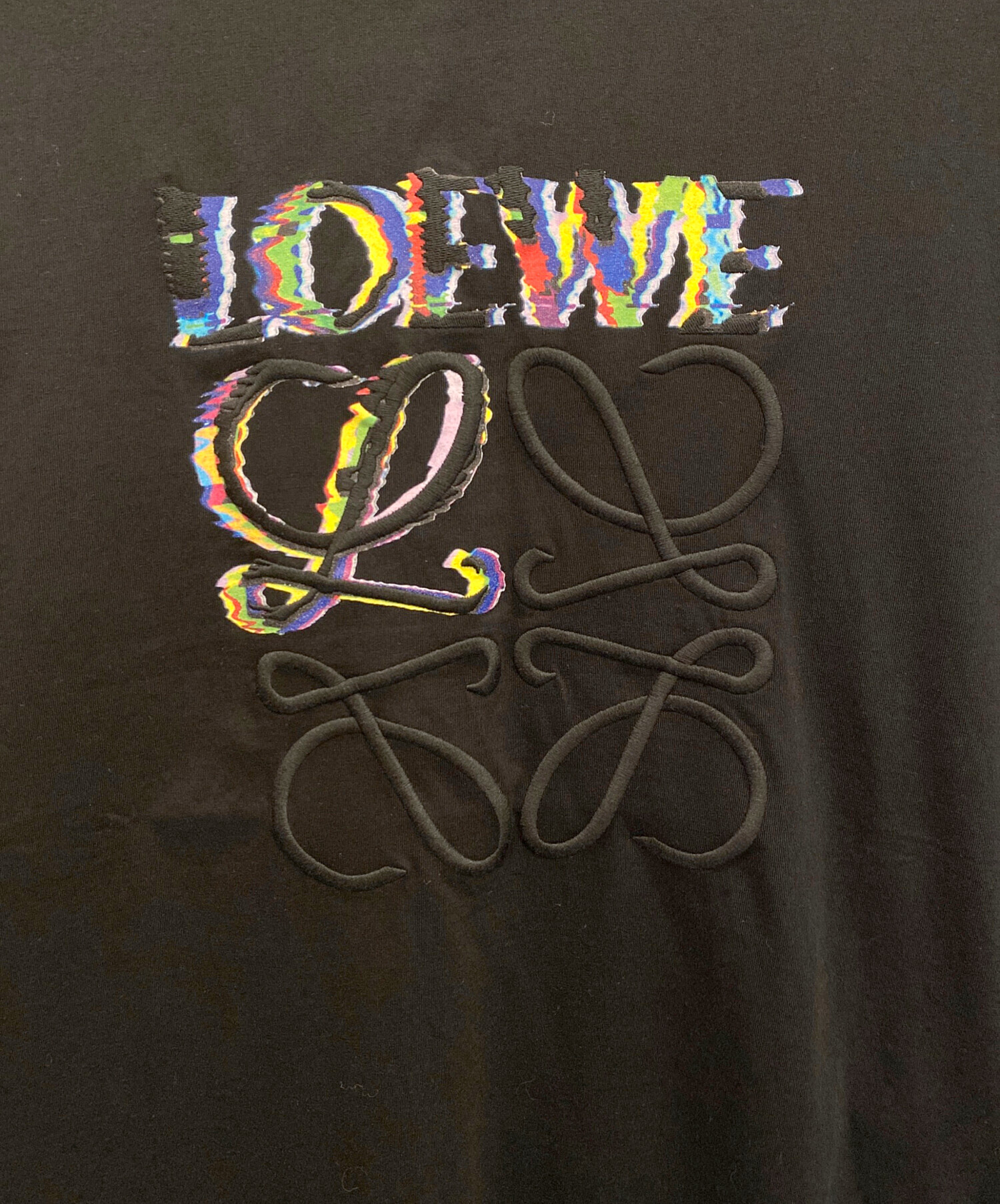 中古・古着通販】LOEWE (ロエベ) グリッチアナグラムロゴTシャツ