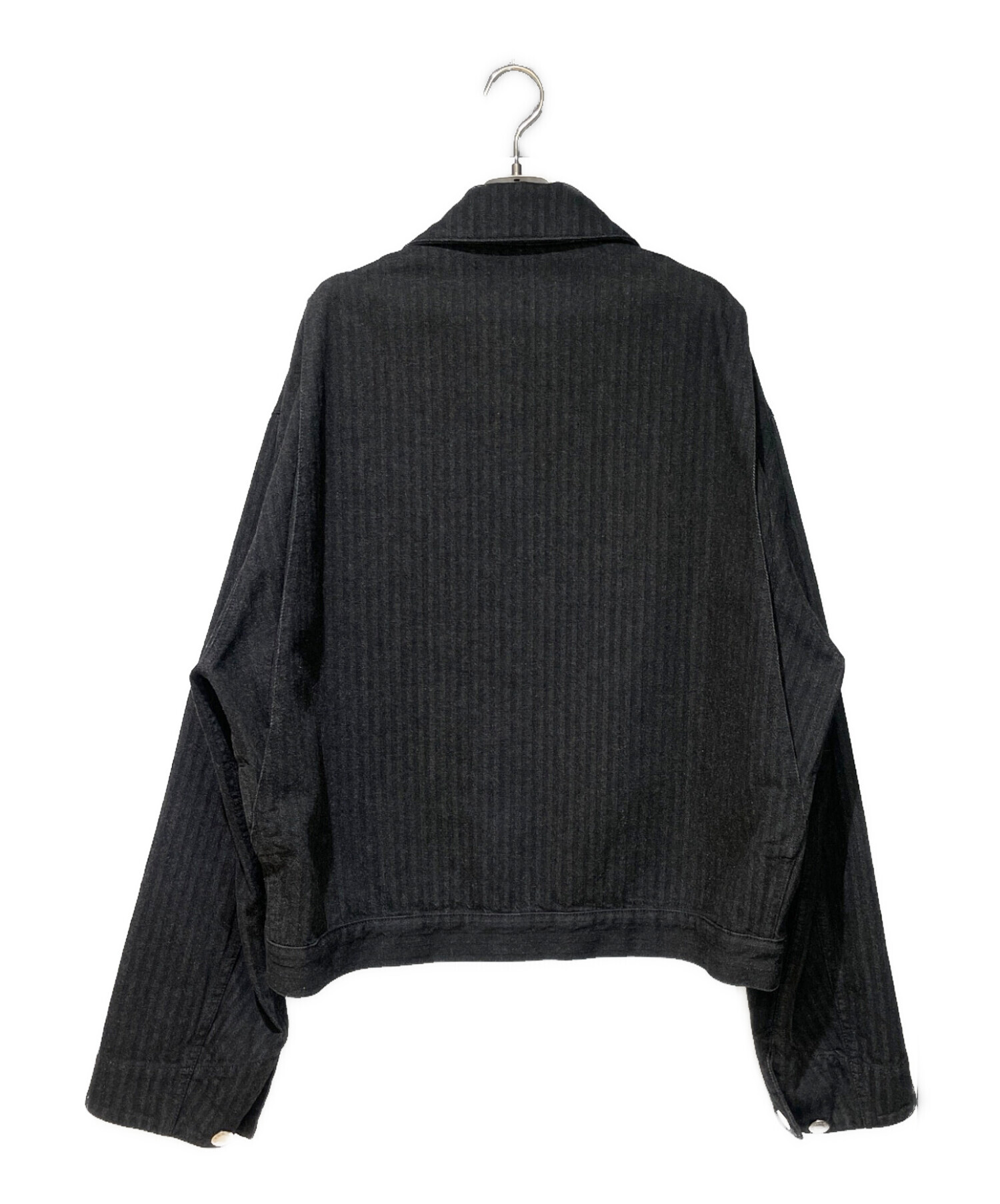 PRADA ブラックデニム　ブルゾン　Gジャン　ロゴ　三角ロゴプレート　プラダ 中古・古着通販】PRADA (プラダ) ロゴプレート デニムジャケット