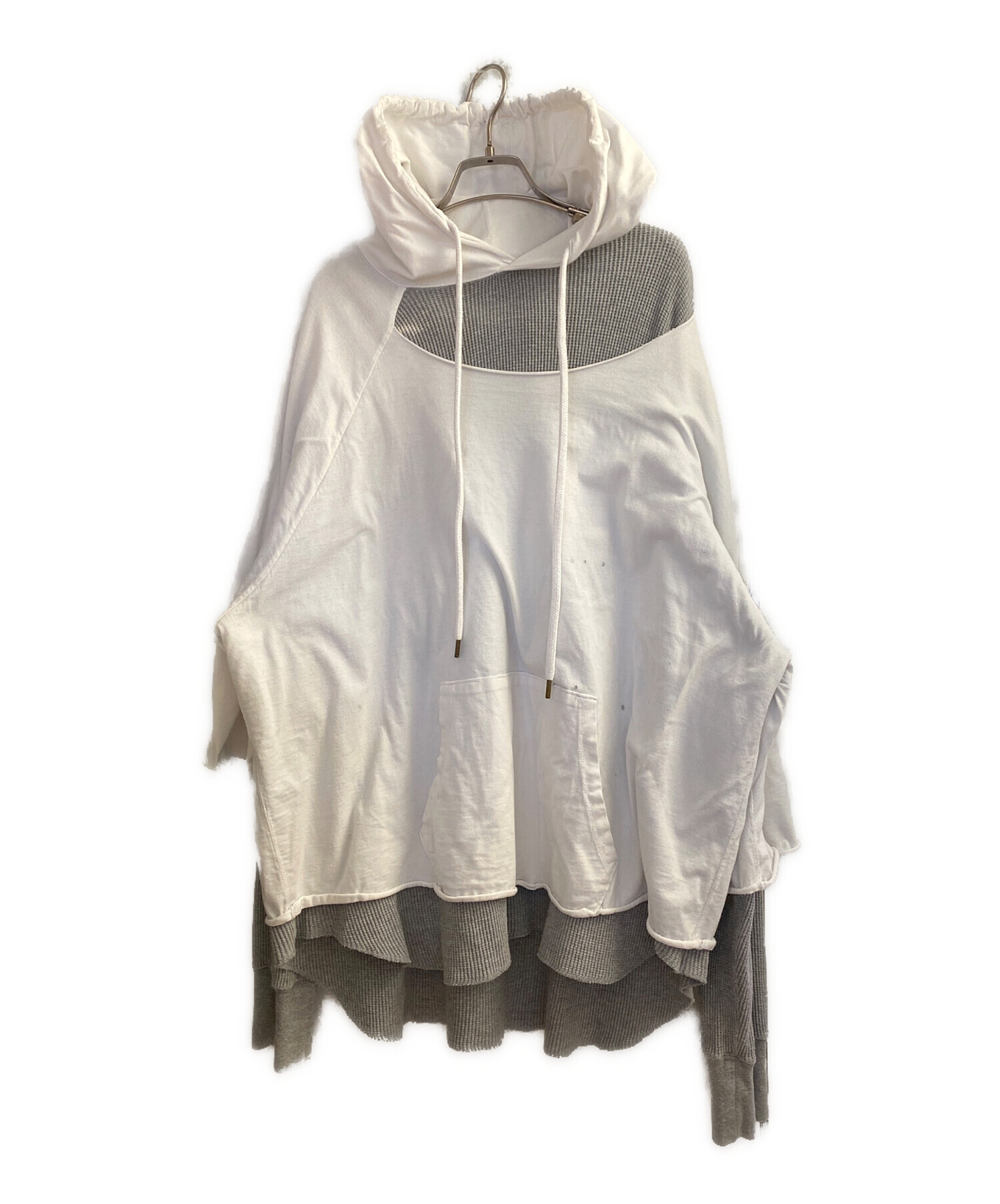 中古・古着通販】FACETASM (ファセッタズム) LAYERED HOODIE ホワイト 