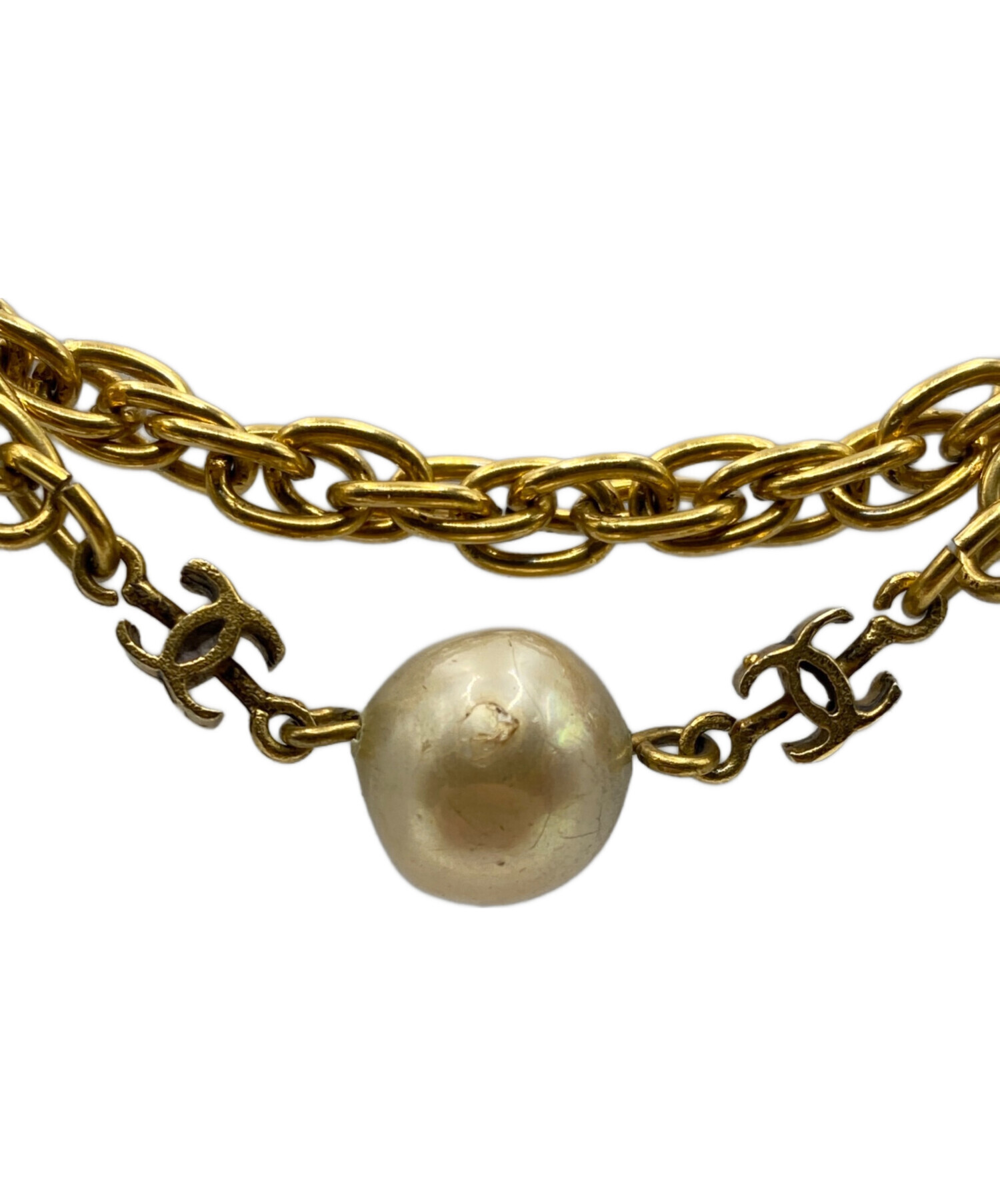 中古・古着通販】CHANEL (シャネル) ロングパールチェーンネックレス