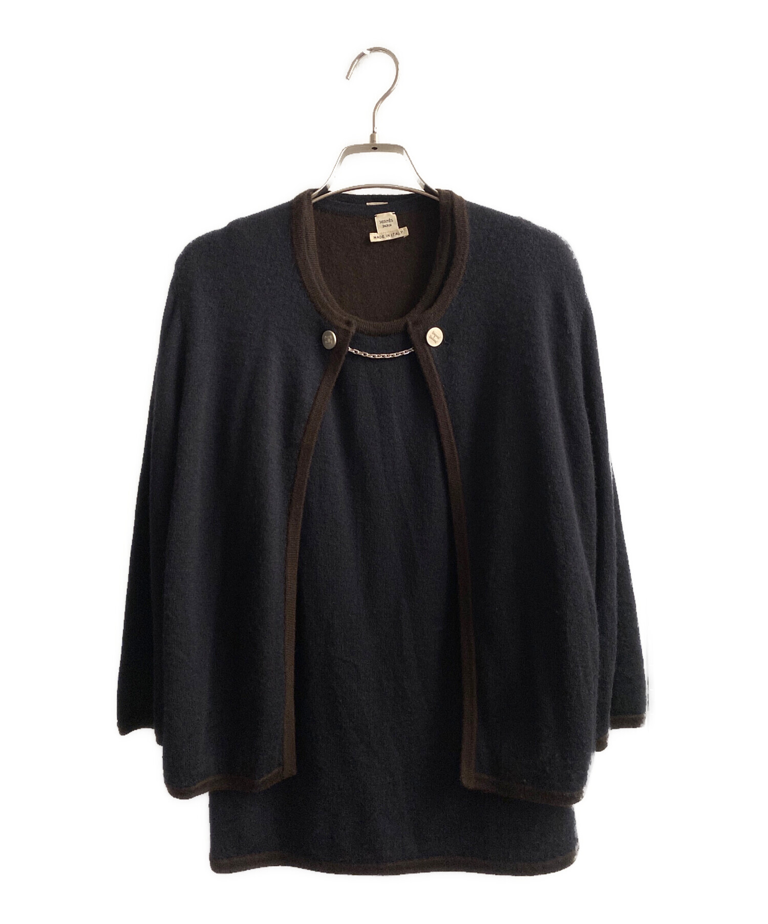 中古・古着通販】HERMES (エルメス) Hロゴチェーンカシミア