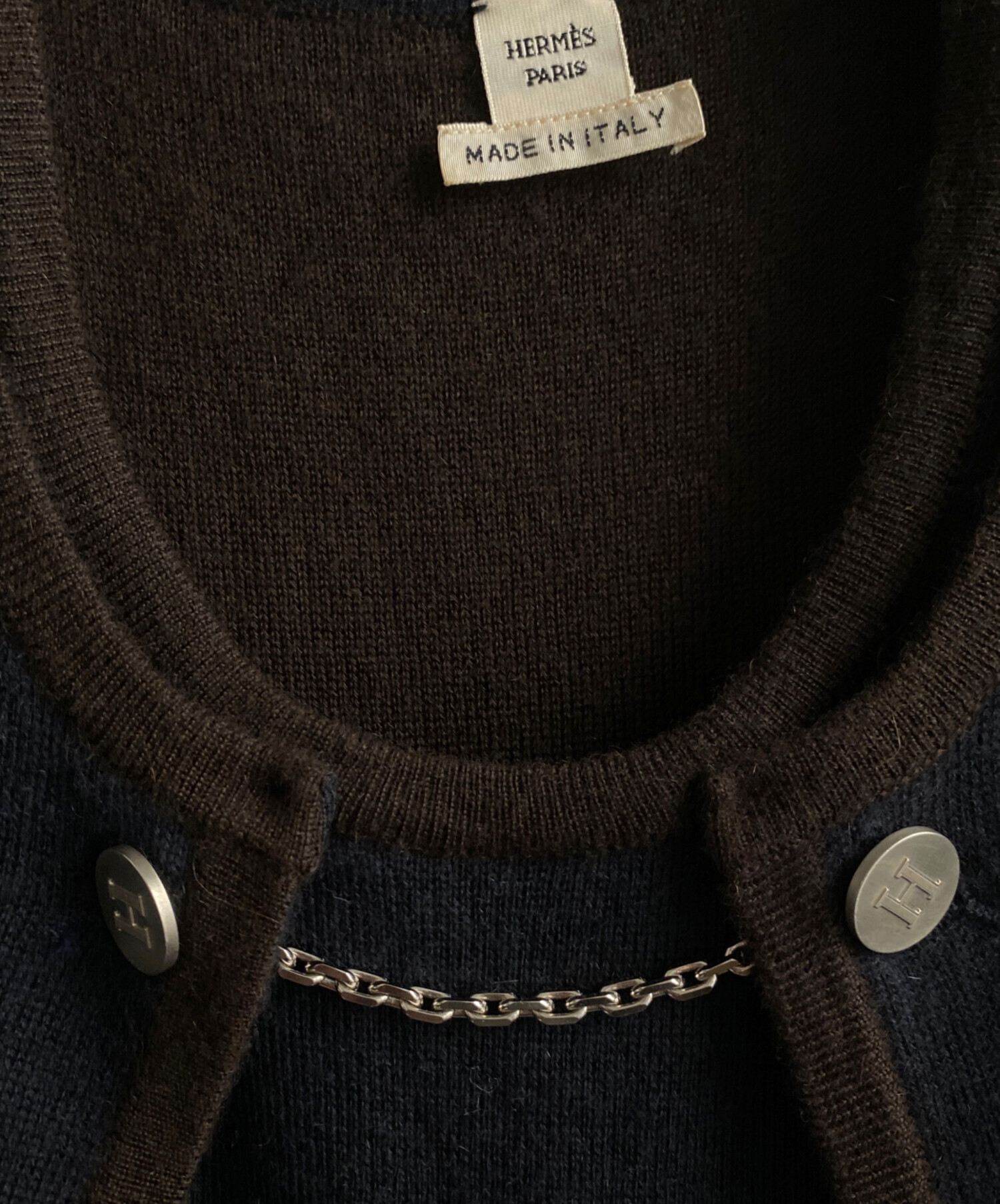 HERMES エルメス セリエ カシミア アンサンブル S 中古・古着通販】HERMES (エルメス) セリエボタンアンサンブルカシミヤ