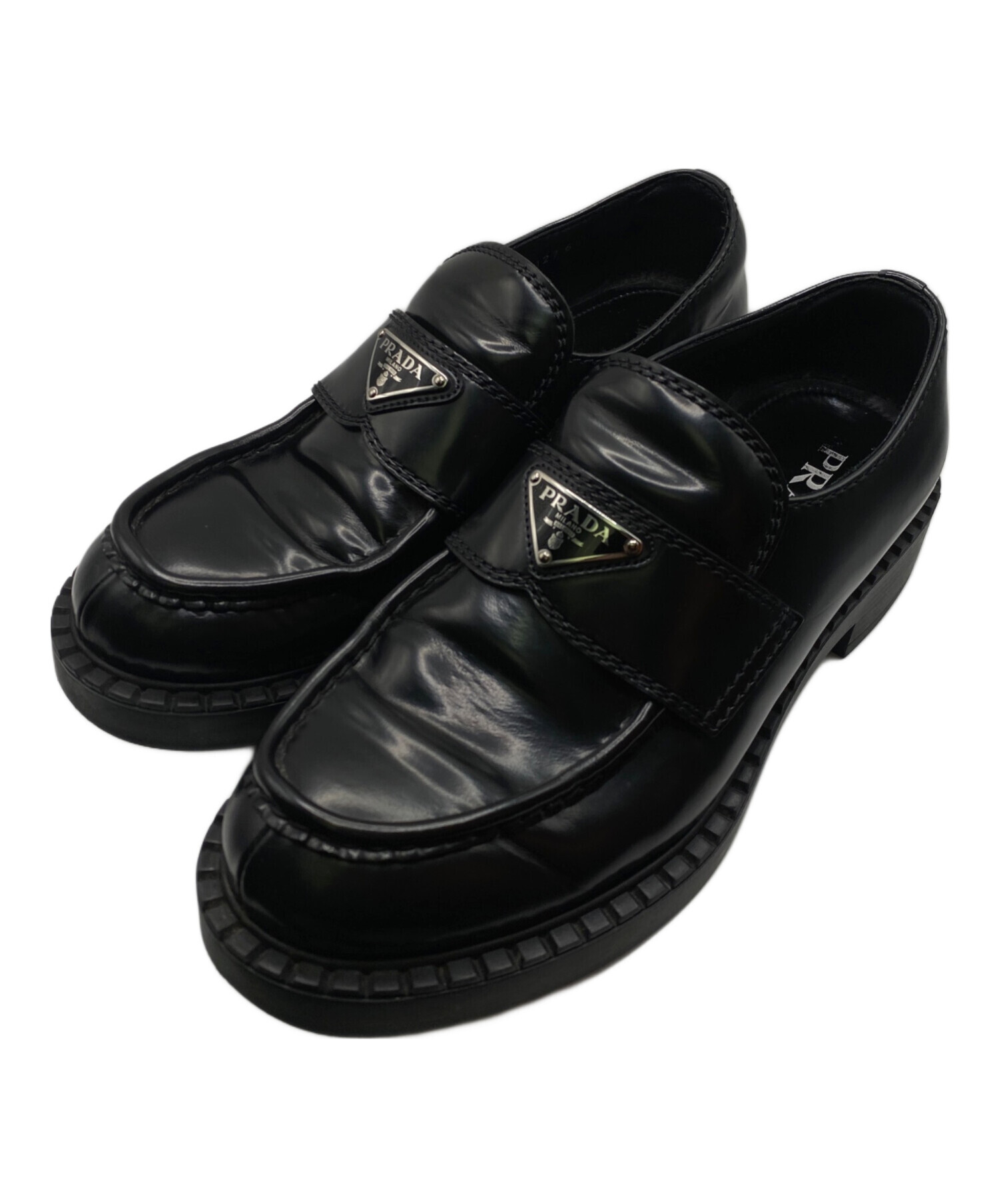 中古・古着通販】PRADA (プラダ) ブラッシュドレザー ローファー