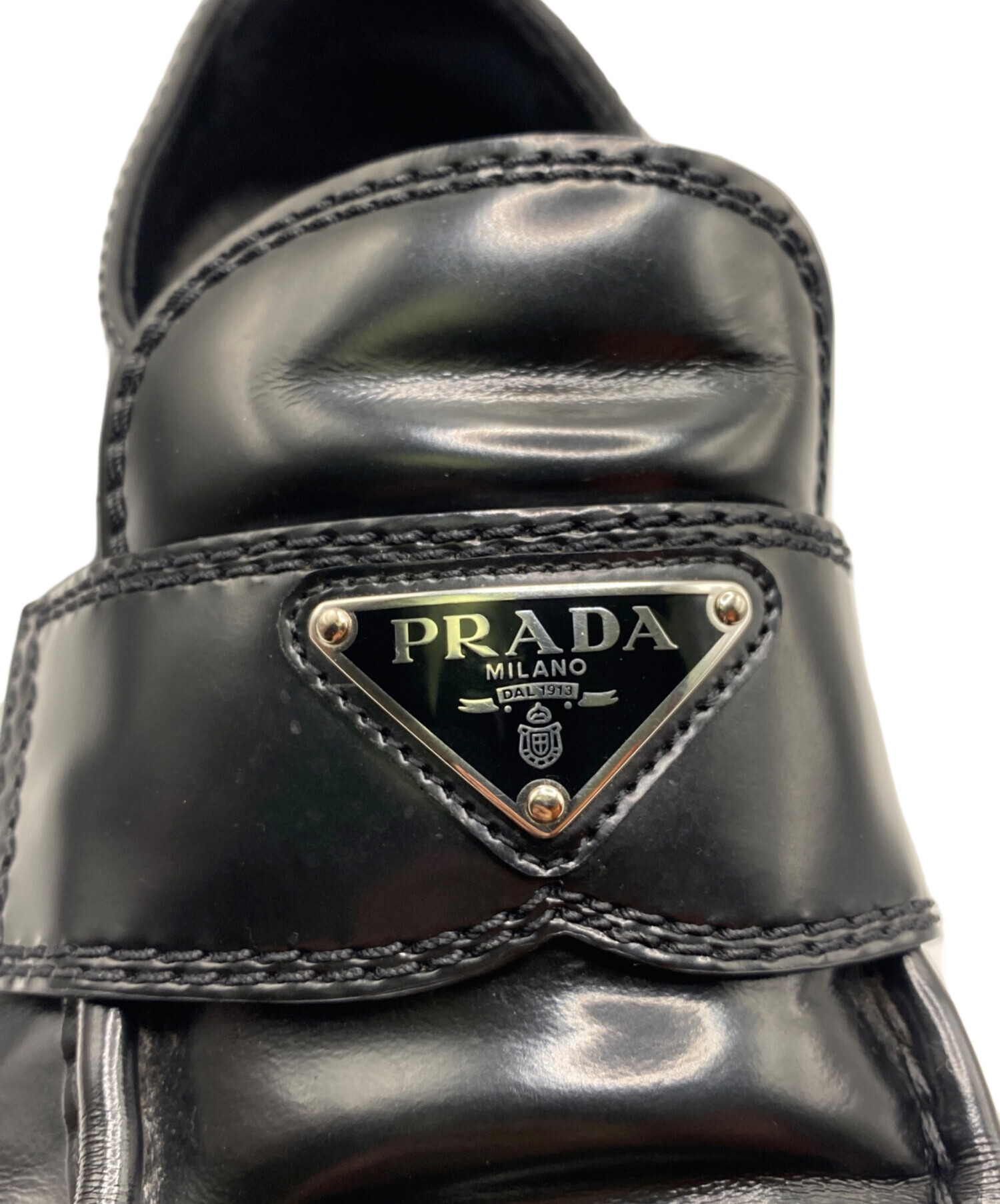 中古・古着通販】PRADA (プラダ) ブラッシュドレザー ローファー