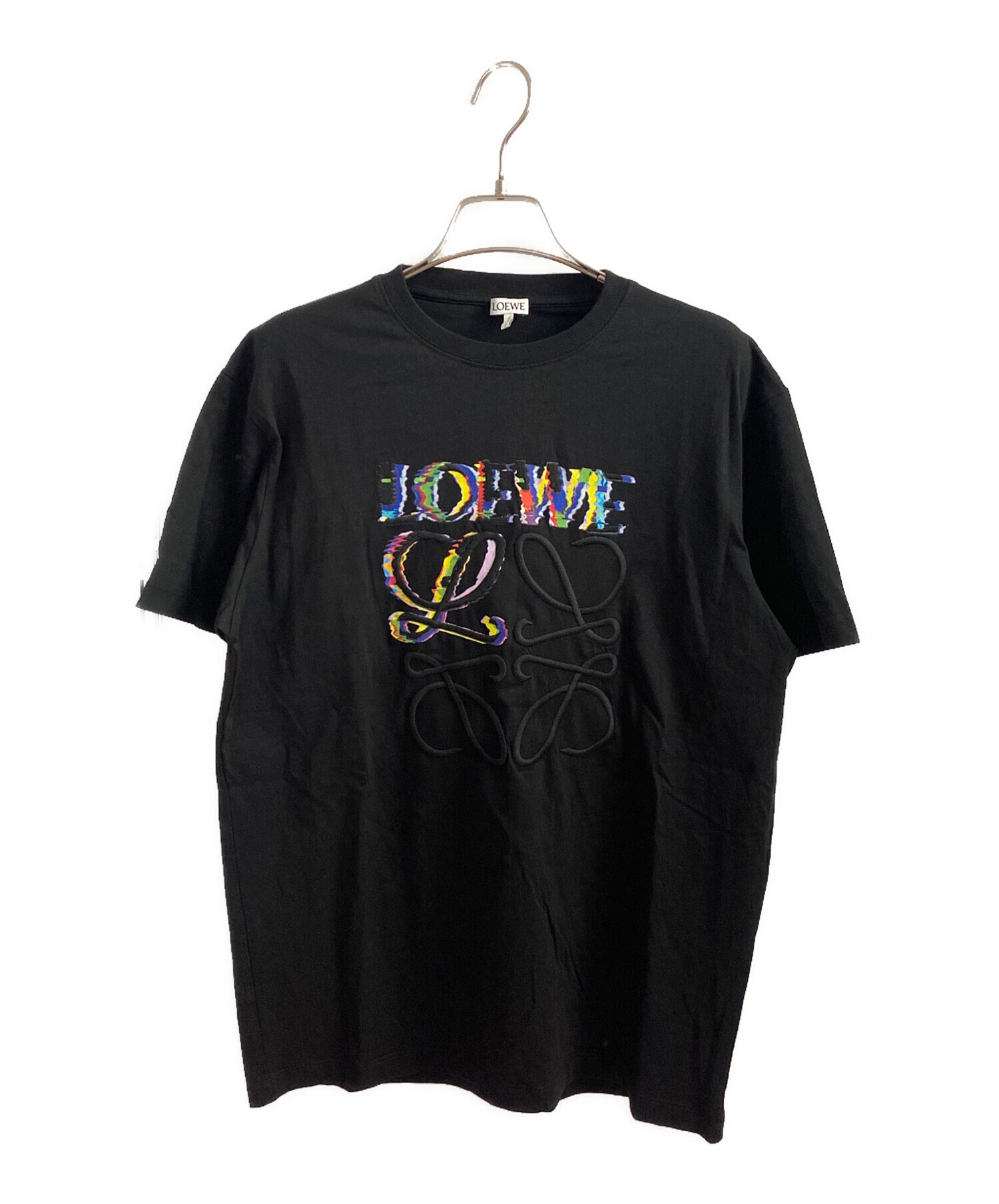【最終値下げ】LOEWE ブラックポロシャツ ロゴ刺繍付き 中古・古着通販】LOEWE (ロエベ) 刺繍ロプリントtシャツ ブラック
