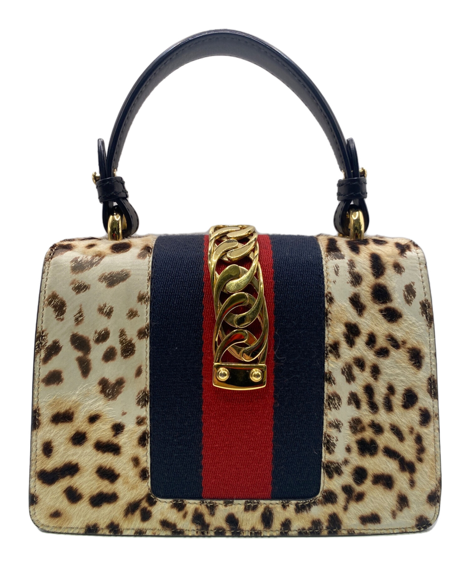 中古・古着通販】GUCCI (グッチ) ハンドバッグ/シルヴィ カーキ