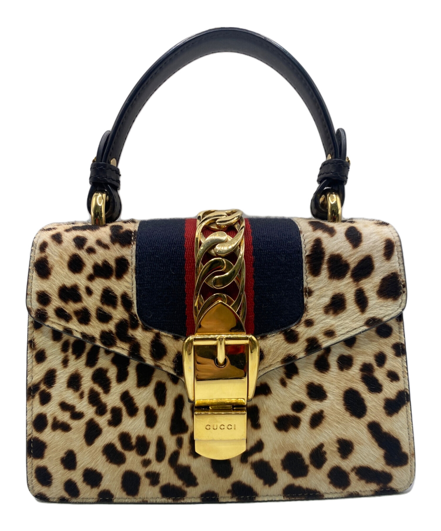 中古・古着通販】GUCCI (グッチ) ハンドバッグ/シルヴィ カーキ