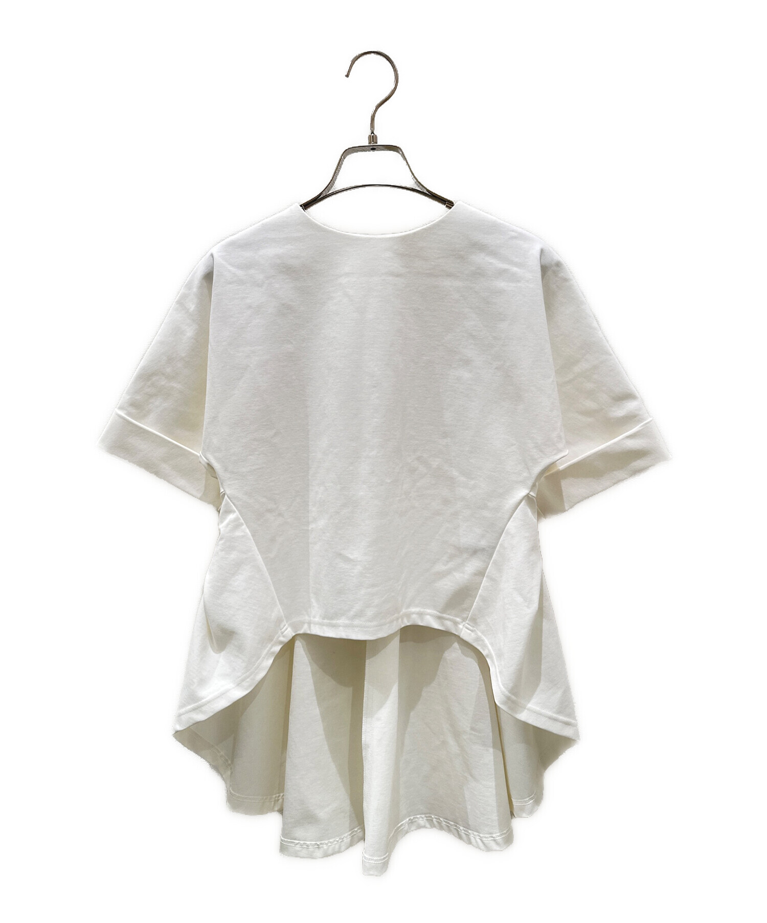 Cygne エンビトップス ホワイト シーニュ 白 中古・古着通販】cygne (シーニュ) エンビトップス ホワイト サイズ:F