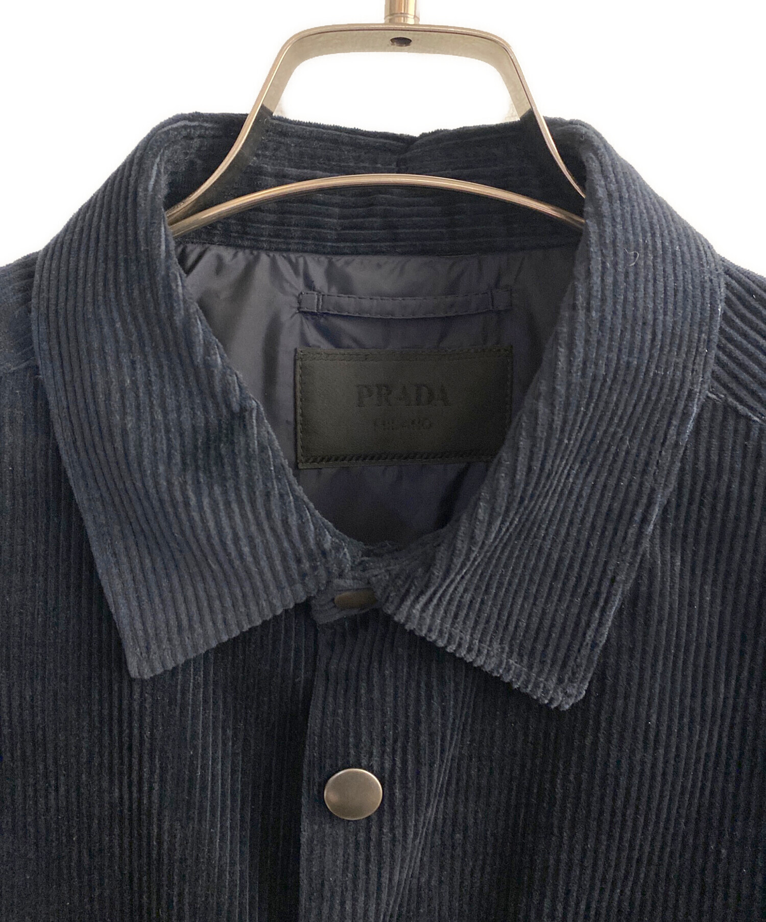 中古・古着通販】PRADA (プラダ) ロゴコットンボタン長袖コーデュロイ