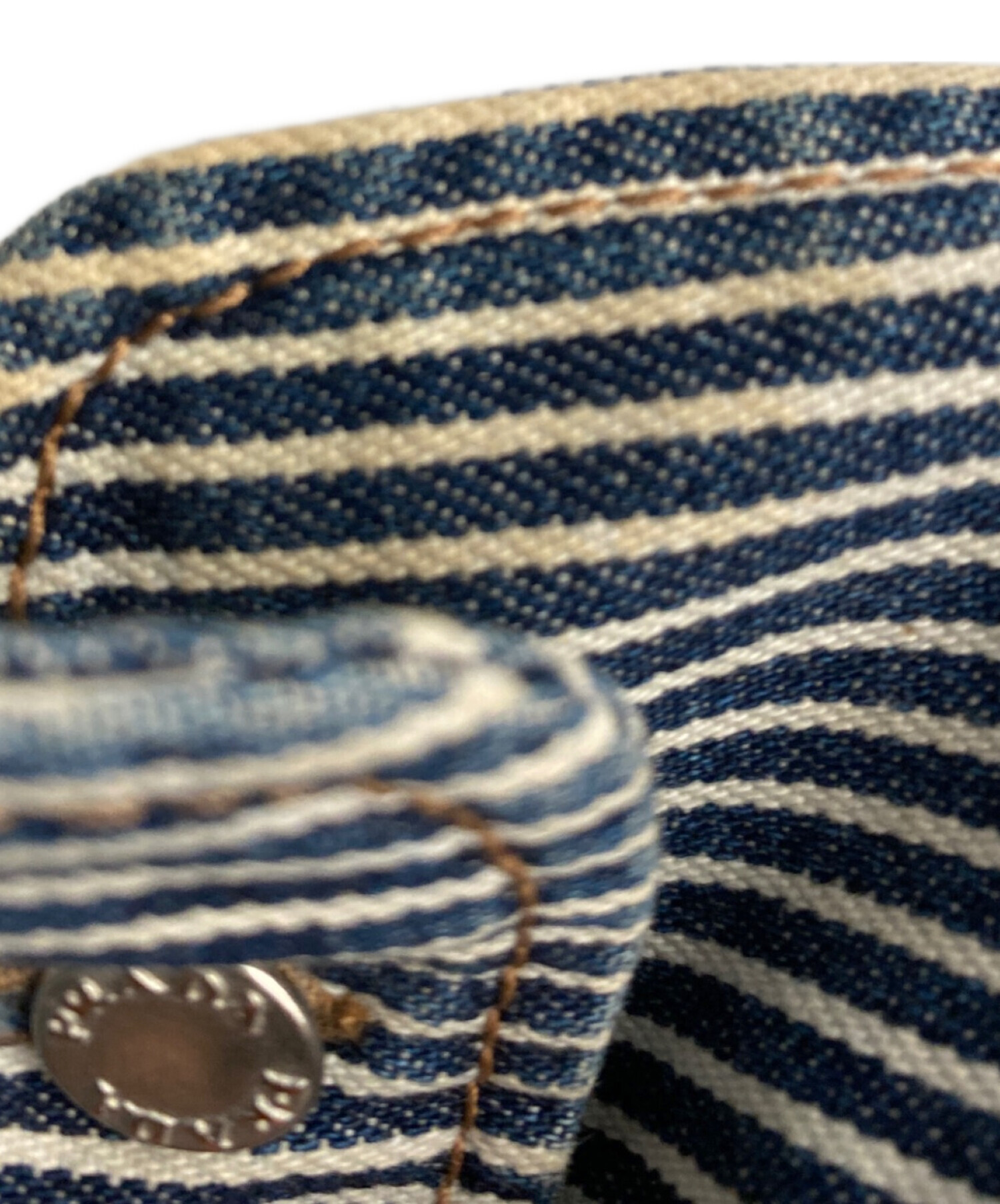 中古・古着通販】PRADA (プラダ) トライアングルロゴ ブルーストライプ