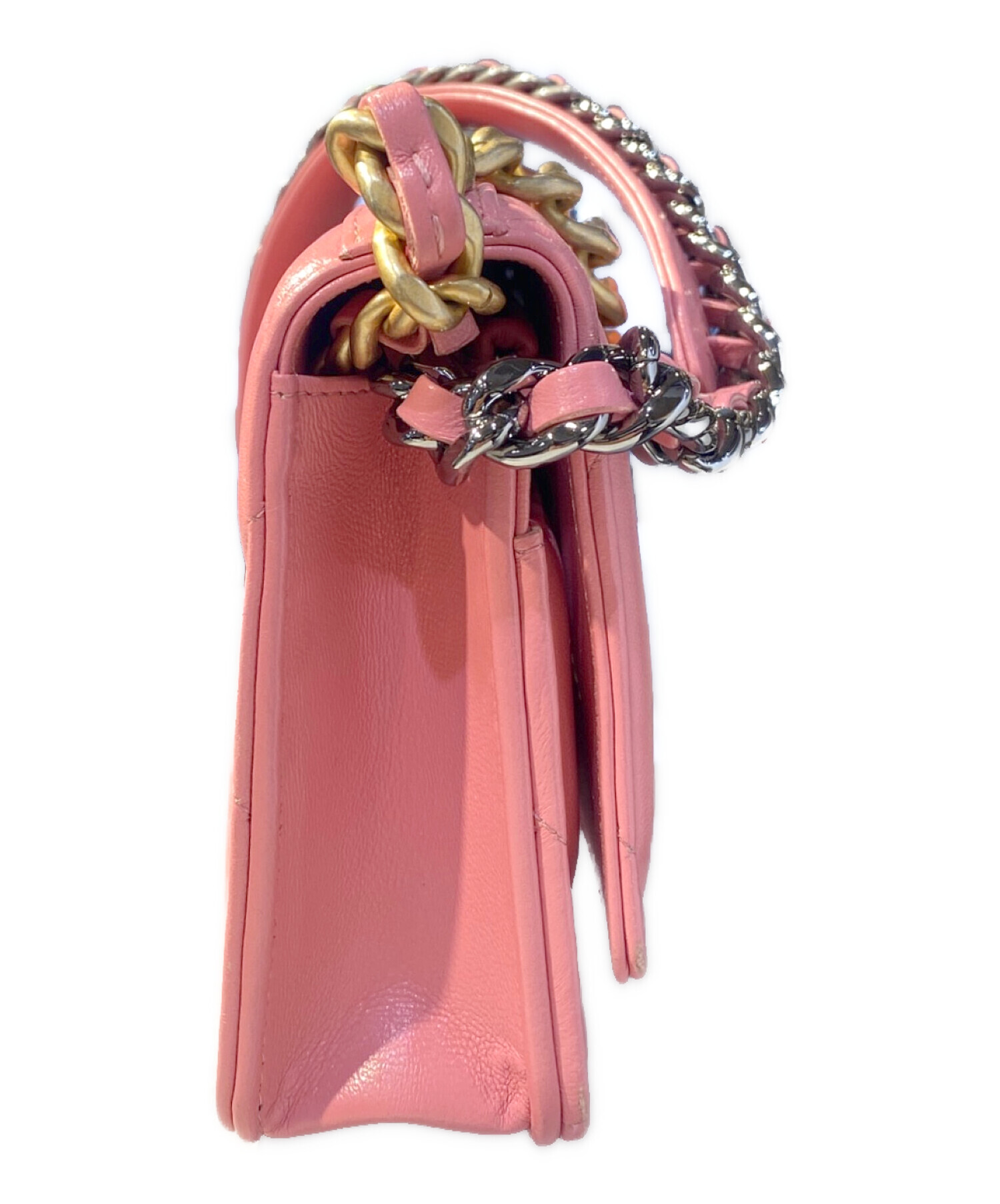 中古・古着通販】CHANEL (シャネル) チェーンショルダーバッグ ピンク