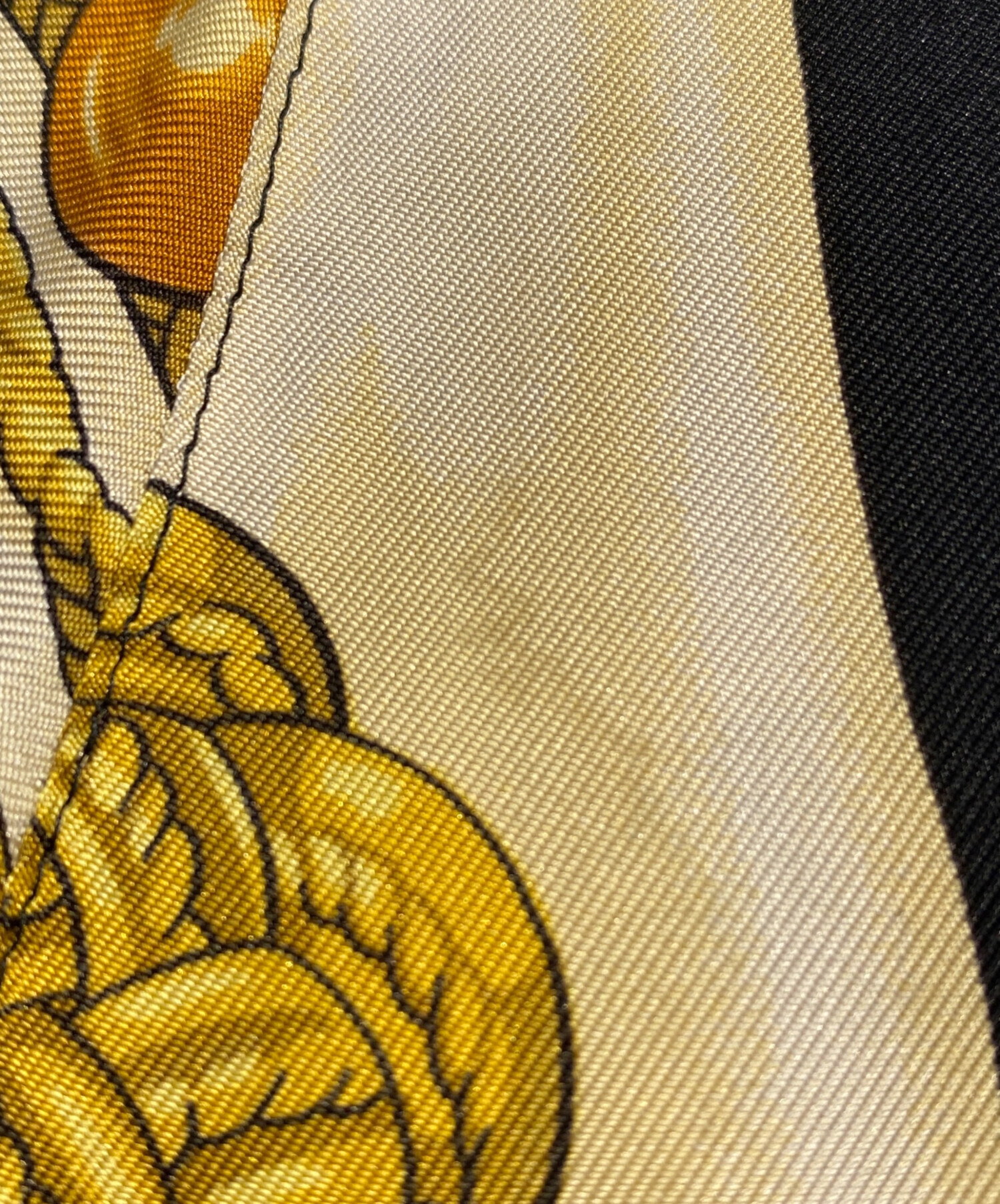 中古・古着通販】HERMES (エルメス) シルク総柄シャツ ブラック