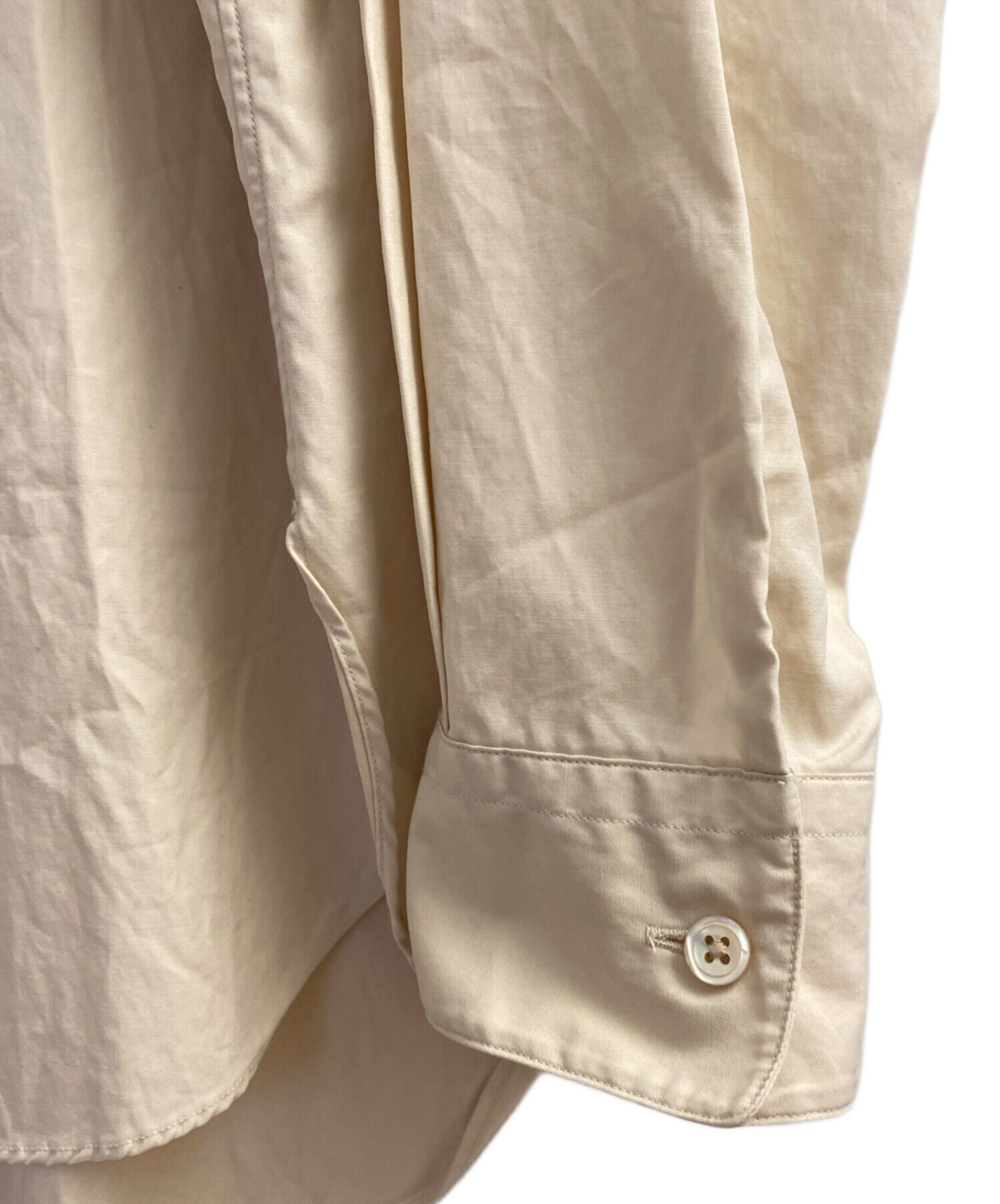 中古・古着通販】AURALEE (オーラリー) バンドカラーシャツ ベージュ