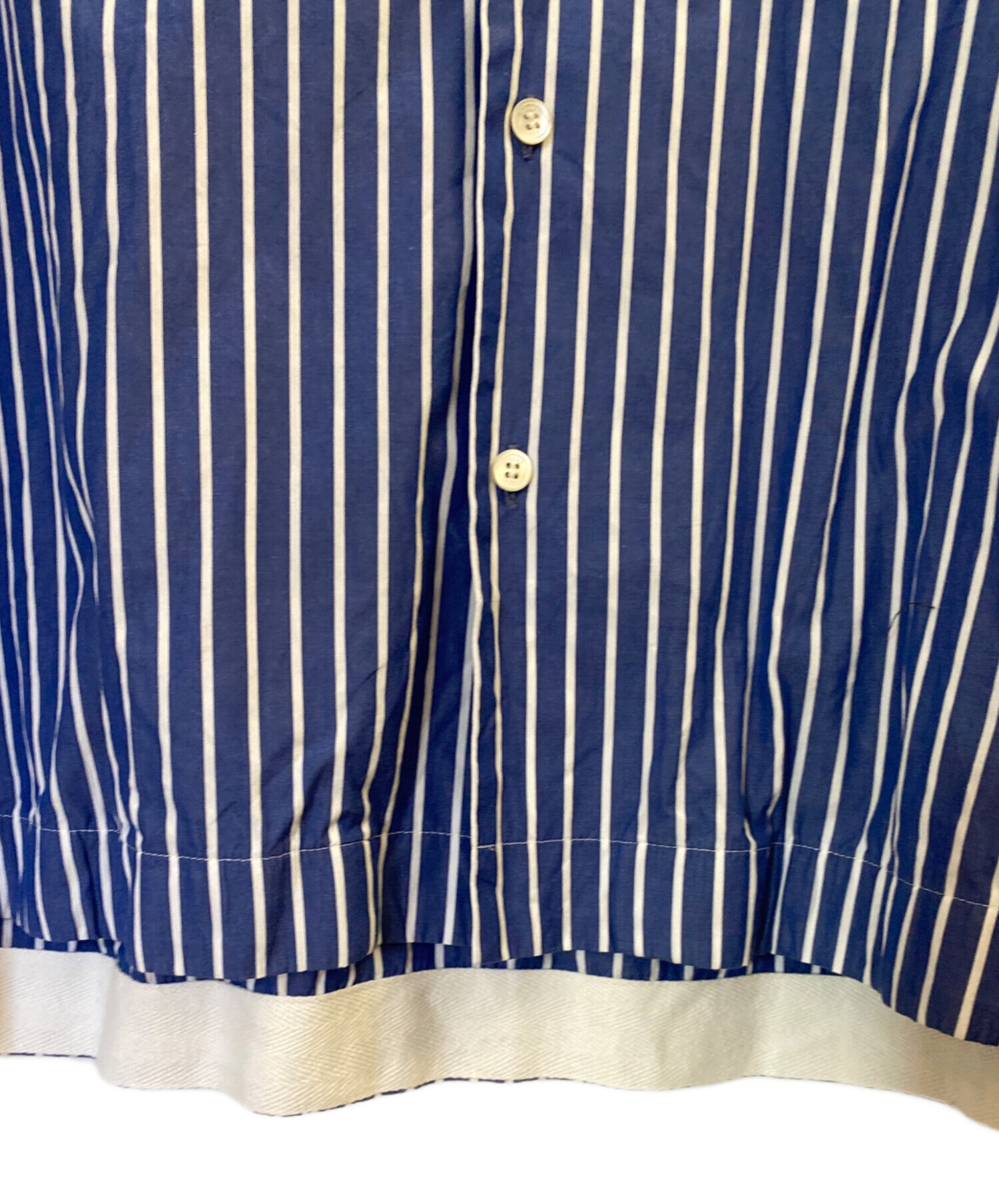 中古・古着通販】sacai (サカイ) COTTON POPLIN SHIRT ブルー サイズ:3