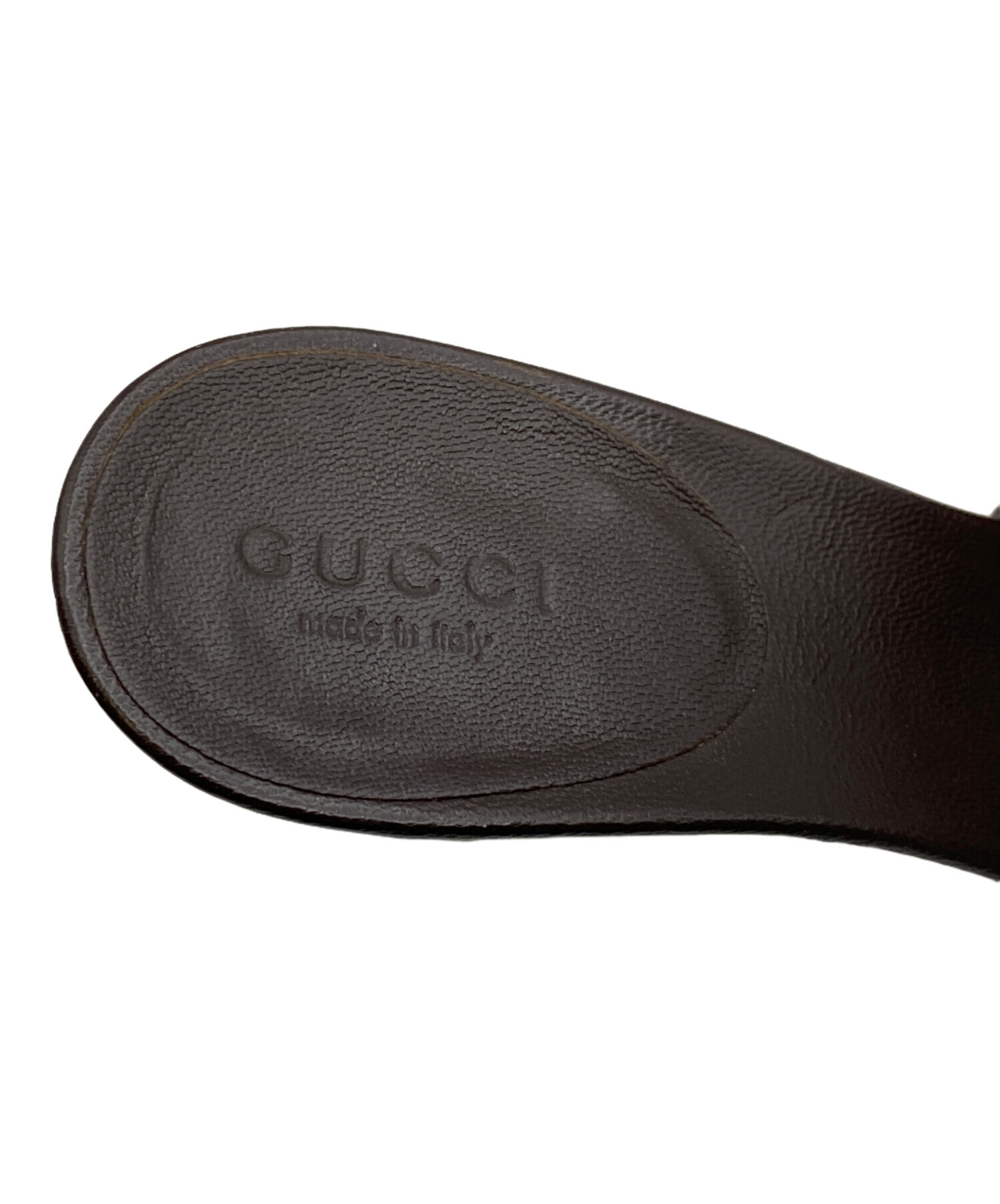 中古・古着通販】GUCCI (グッチ) ミュールサンダル ブラウン サイズ