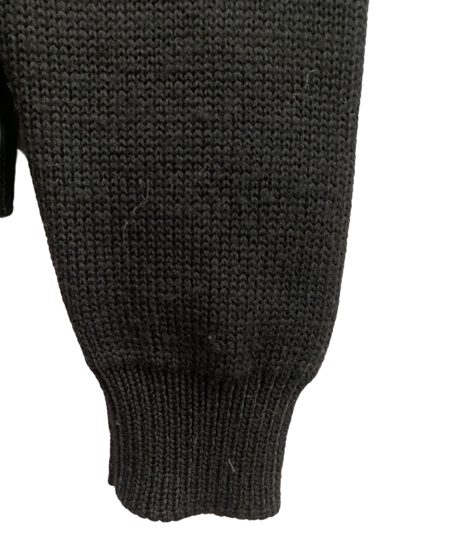 中古・古着通販】PRADA (プラダ) ジャガードニットセーター ブラック