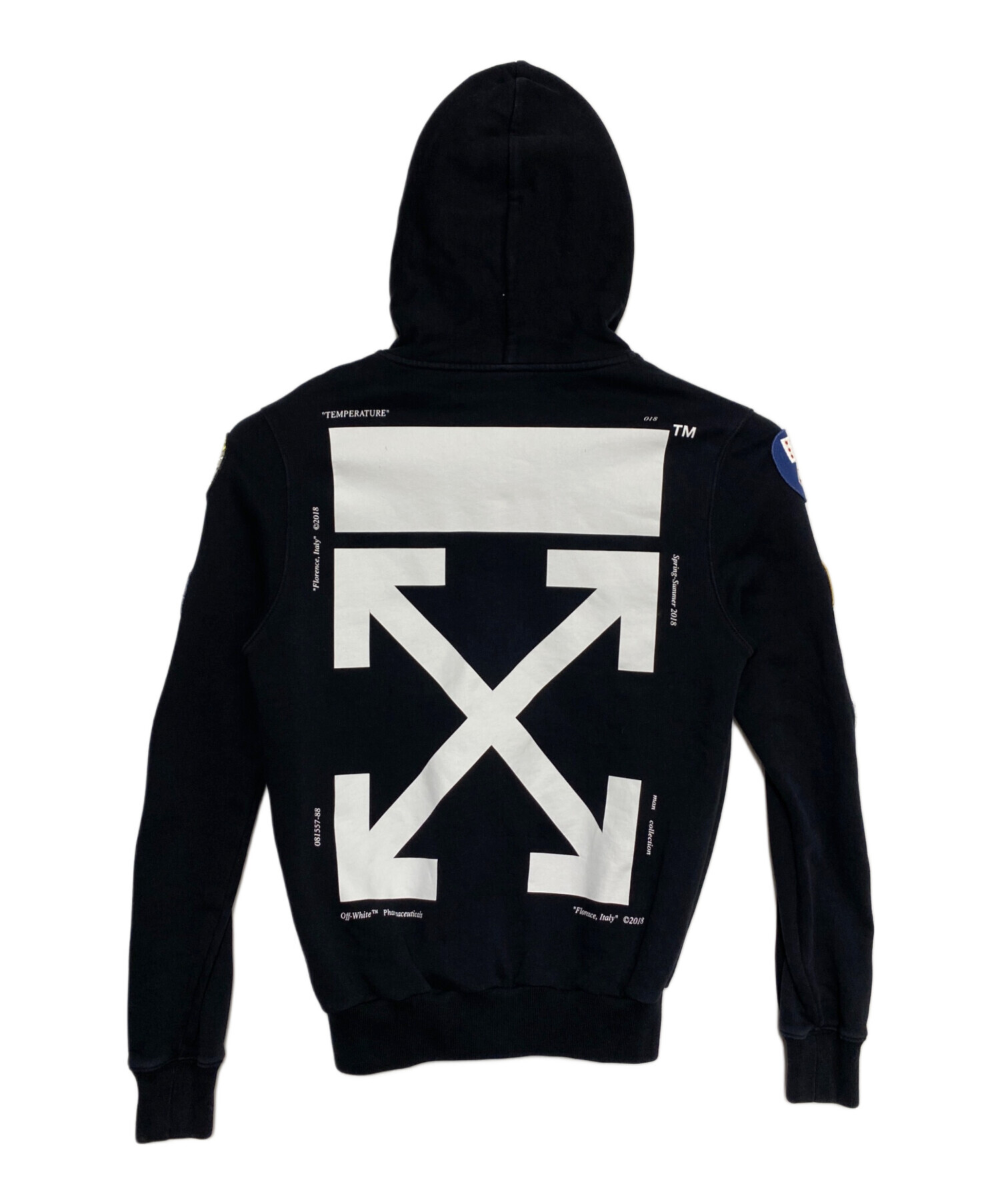 中古・古着通販】OFFWHITE (オフホワイト) ワッペンジップパーカー